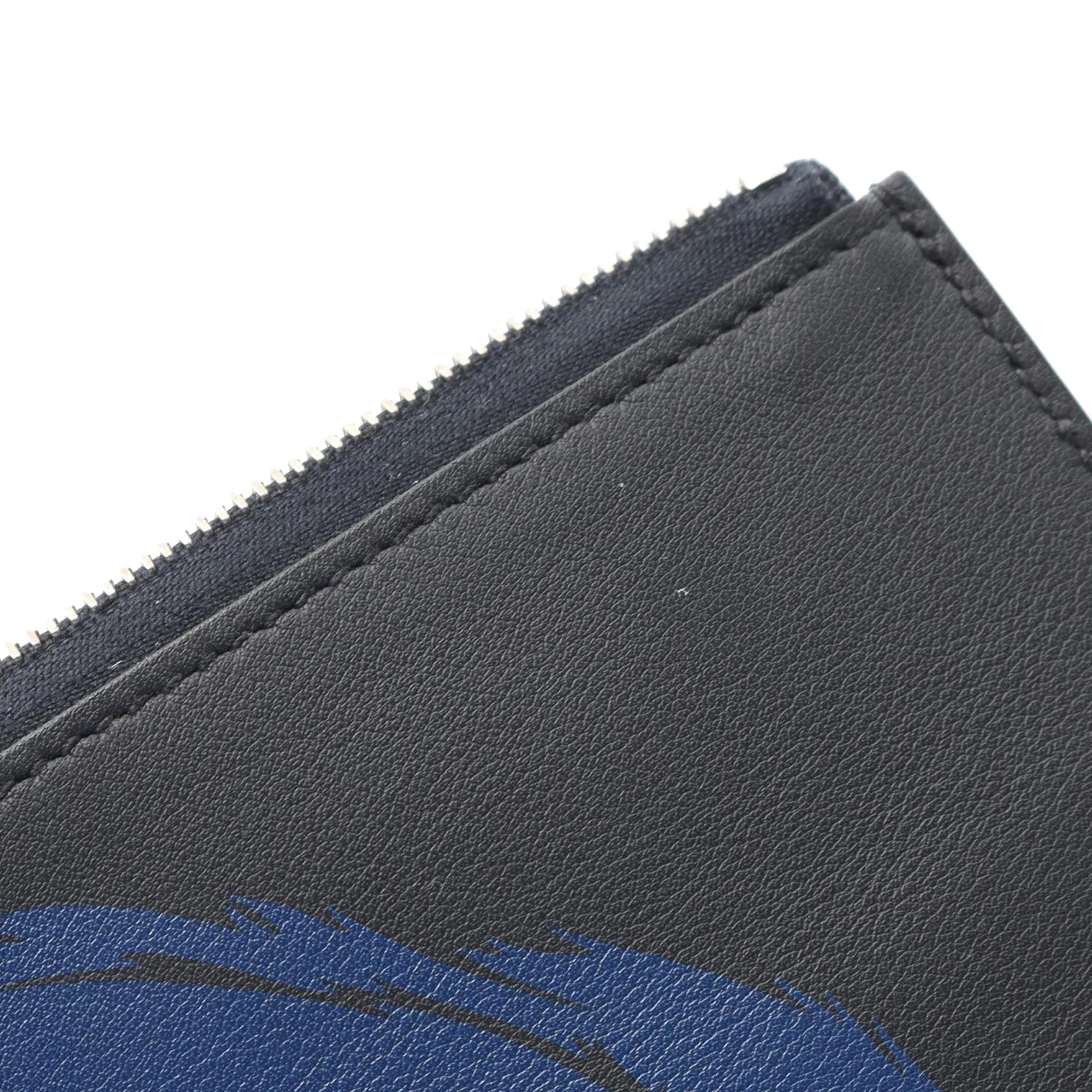 Hermes | Pre-Owned Leather Remix Duo Chimeres Wallet | Blue/Navy - Image 5