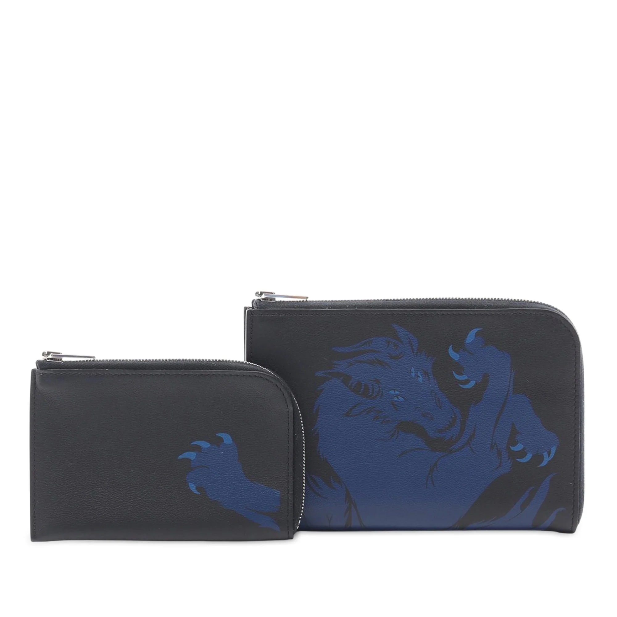 Hermes | Pre-Owned Leather Remix Duo Chimeres Wallet | Blue/Navy - Image 8