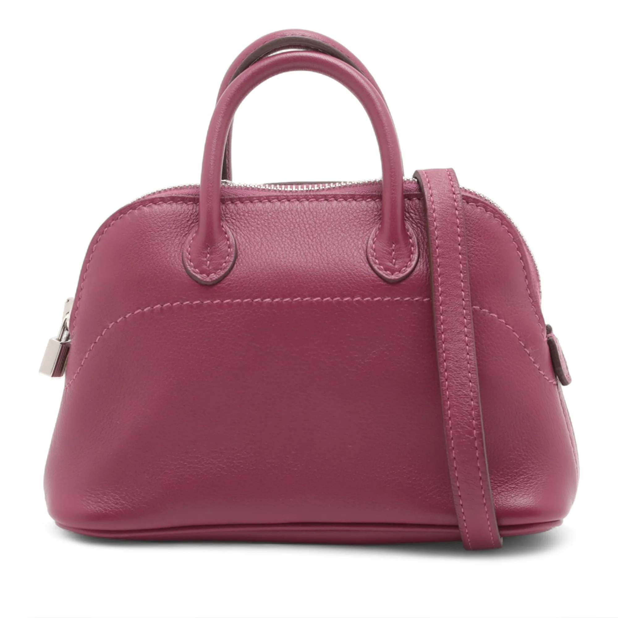 Hermes | Pre-Owned Micro Mini Evercolor Bolide 1923 | Purple/Magenta