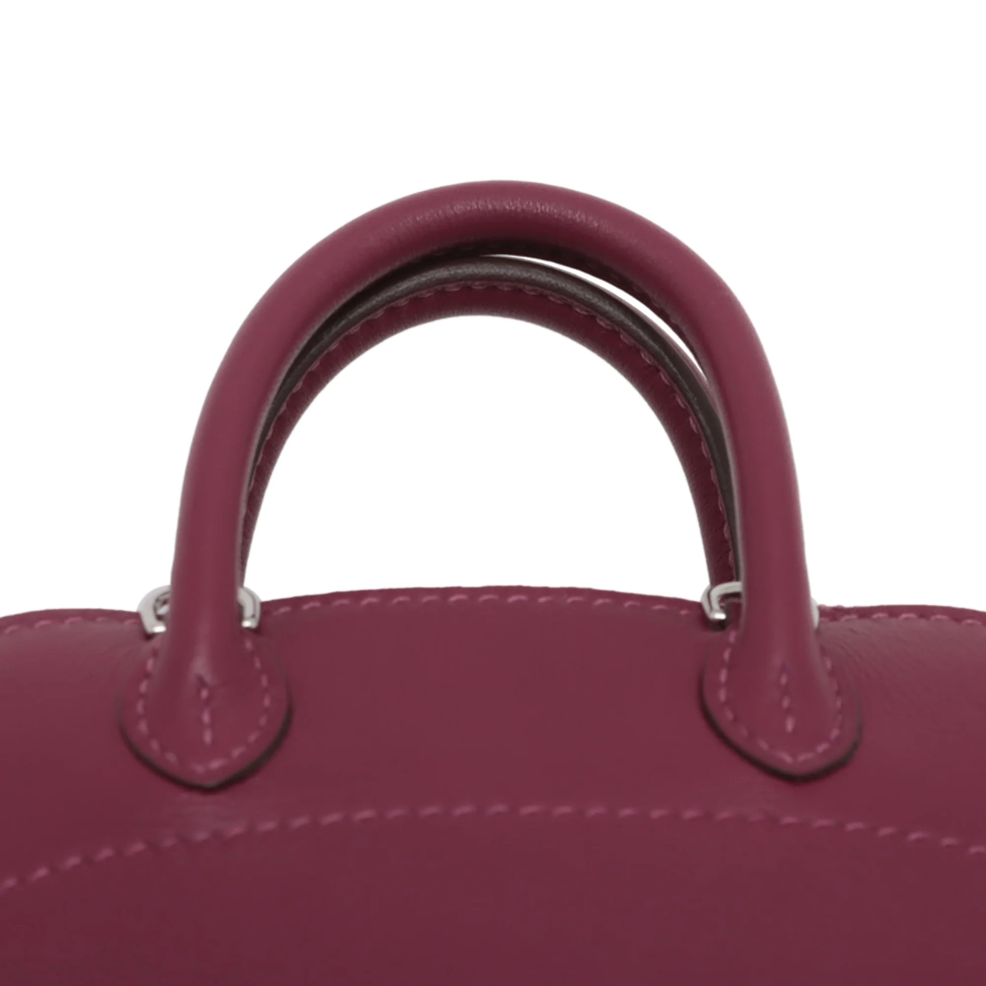 Hermes | Pre-Owned Micro Mini Evercolor Bolide 1923 | Purple/Magenta - Image 10