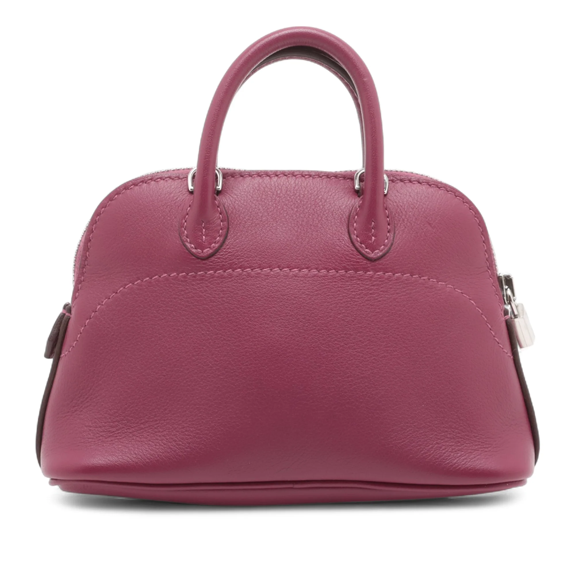 Hermes | Pre-Owned Micro Mini Evercolor Bolide 1923 | Purple/Magenta - Image 3