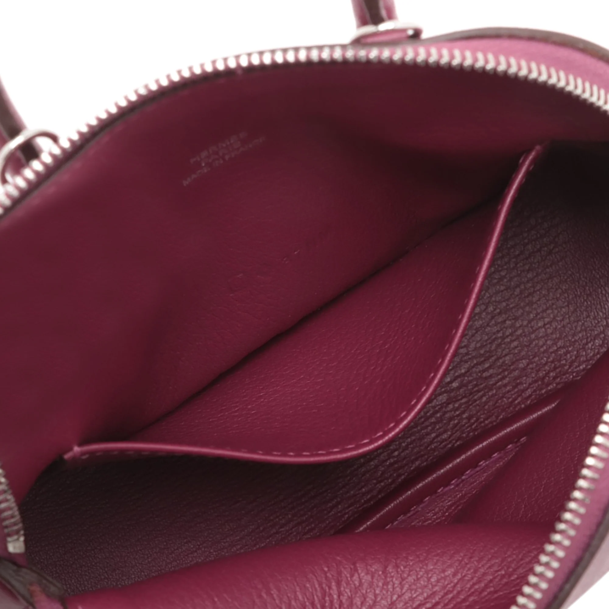 Hermes | Pre-Owned Micro Mini Evercolor Bolide 1923 | Purple/Magenta - Image 5