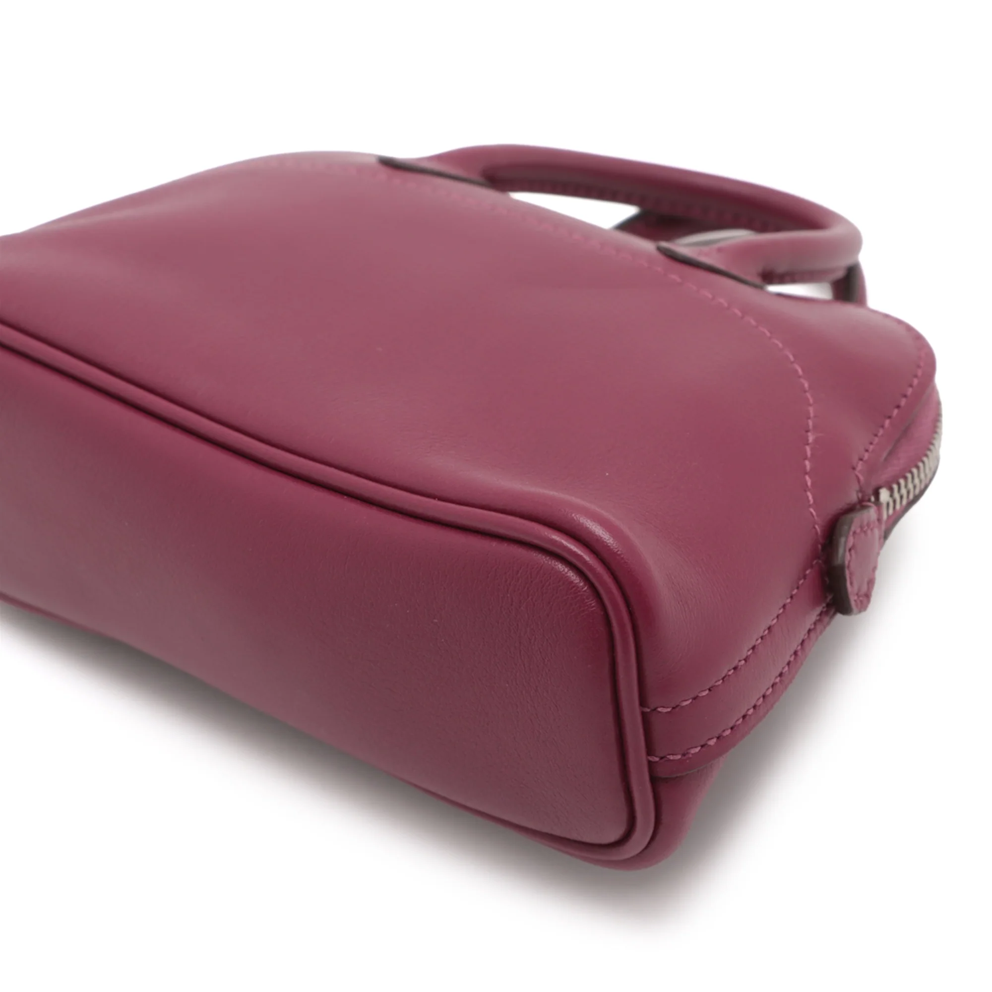 Hermes | Pre-Owned Micro Mini Evercolor Bolide 1923 | Purple/Magenta - Image 7