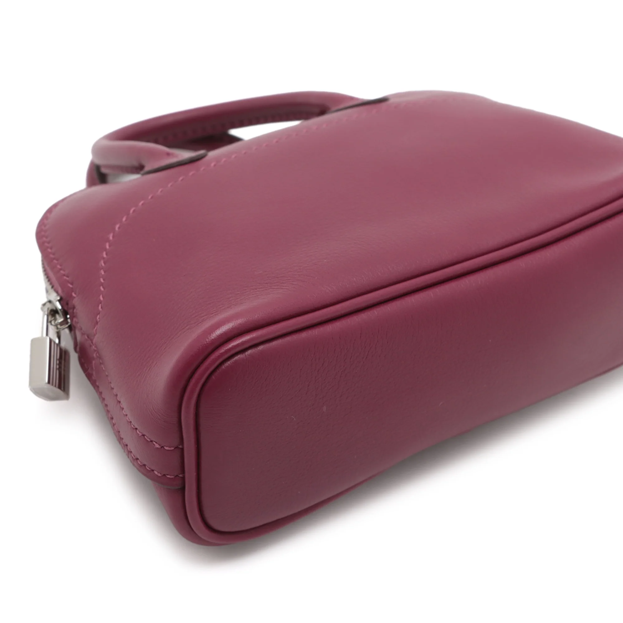 Hermes | Pre-Owned Micro Mini Evercolor Bolide 1923 | Purple/Magenta - Image 8