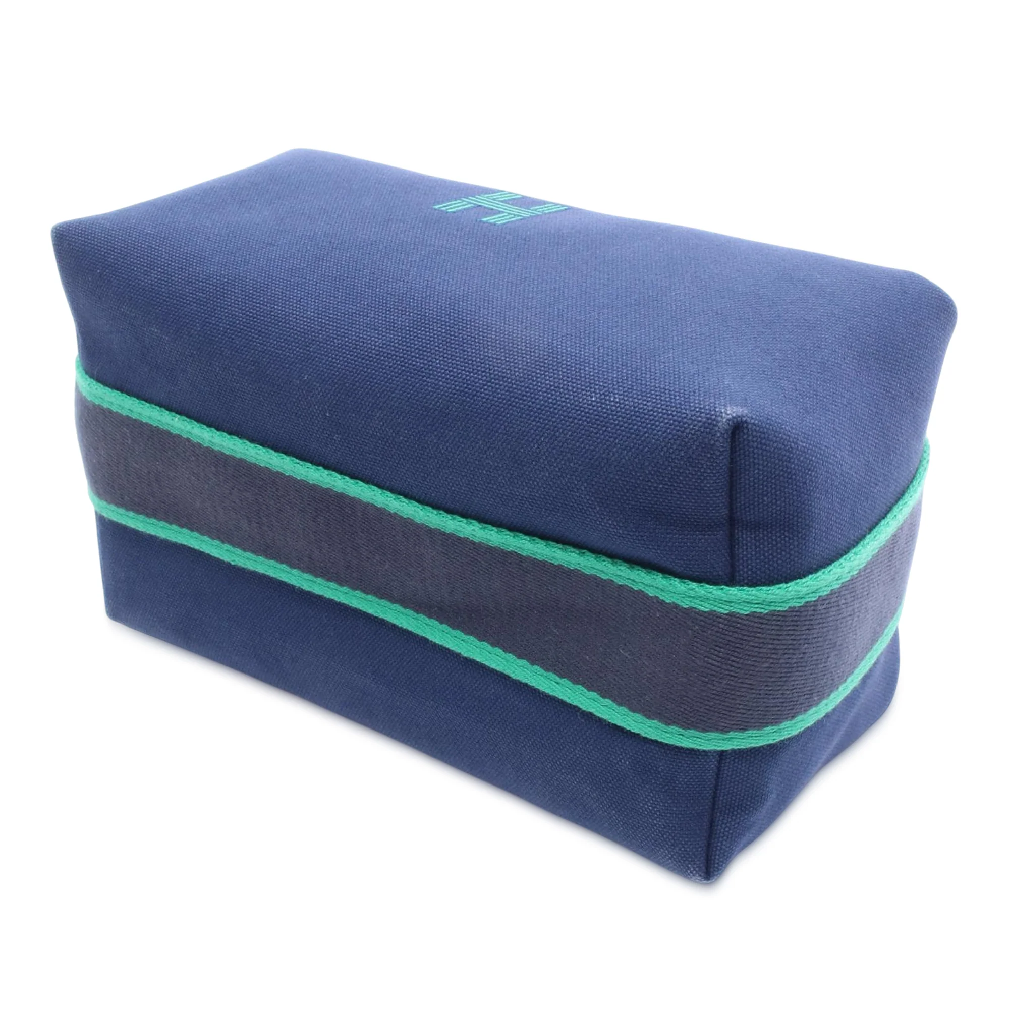 Hermes | Pre-Owned Small Toile Bride a Brac Case | Blue - Image 3