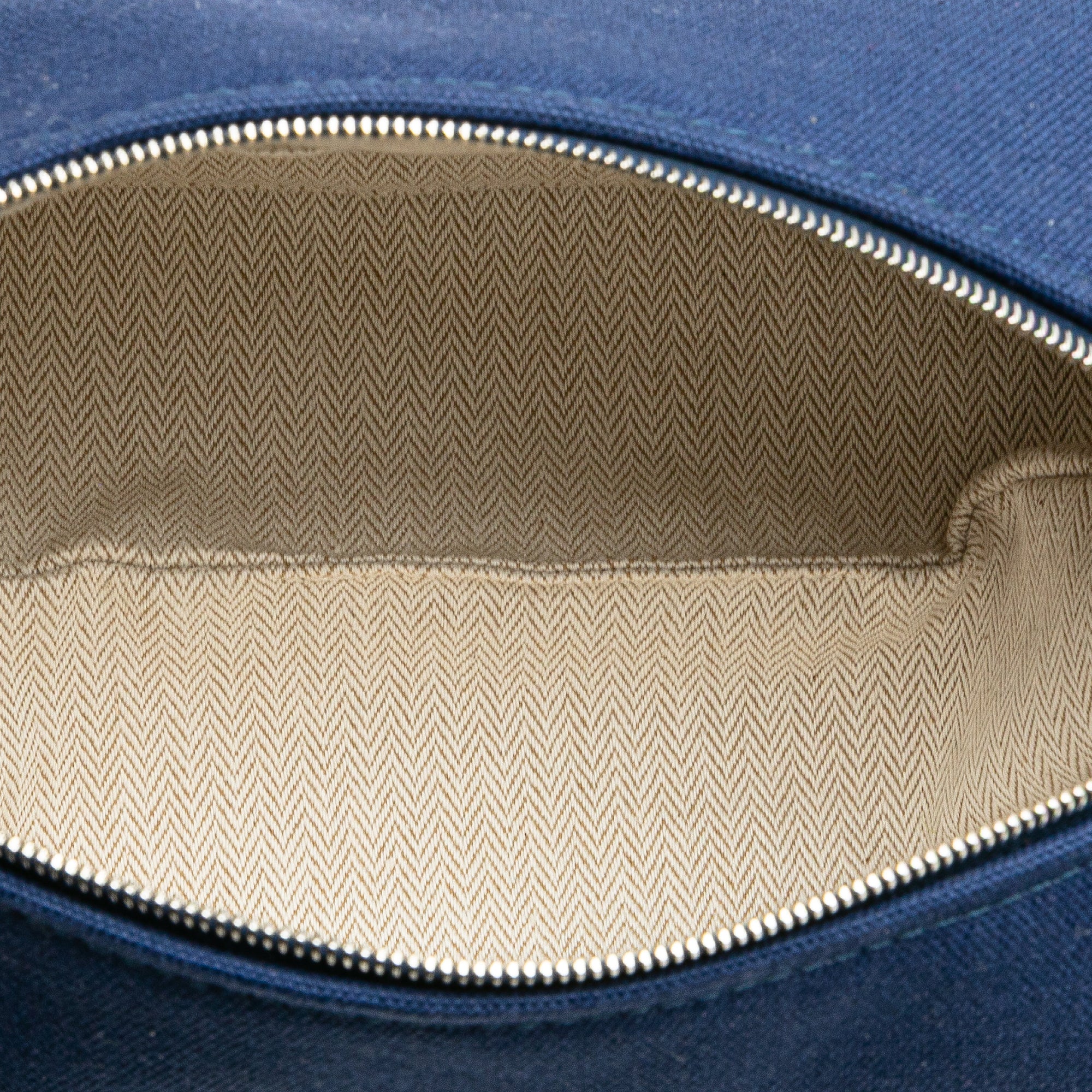 Hermes | Pre-Owned Small Toile Bride A Brac Case | Blue/Dark Blue - Image 7