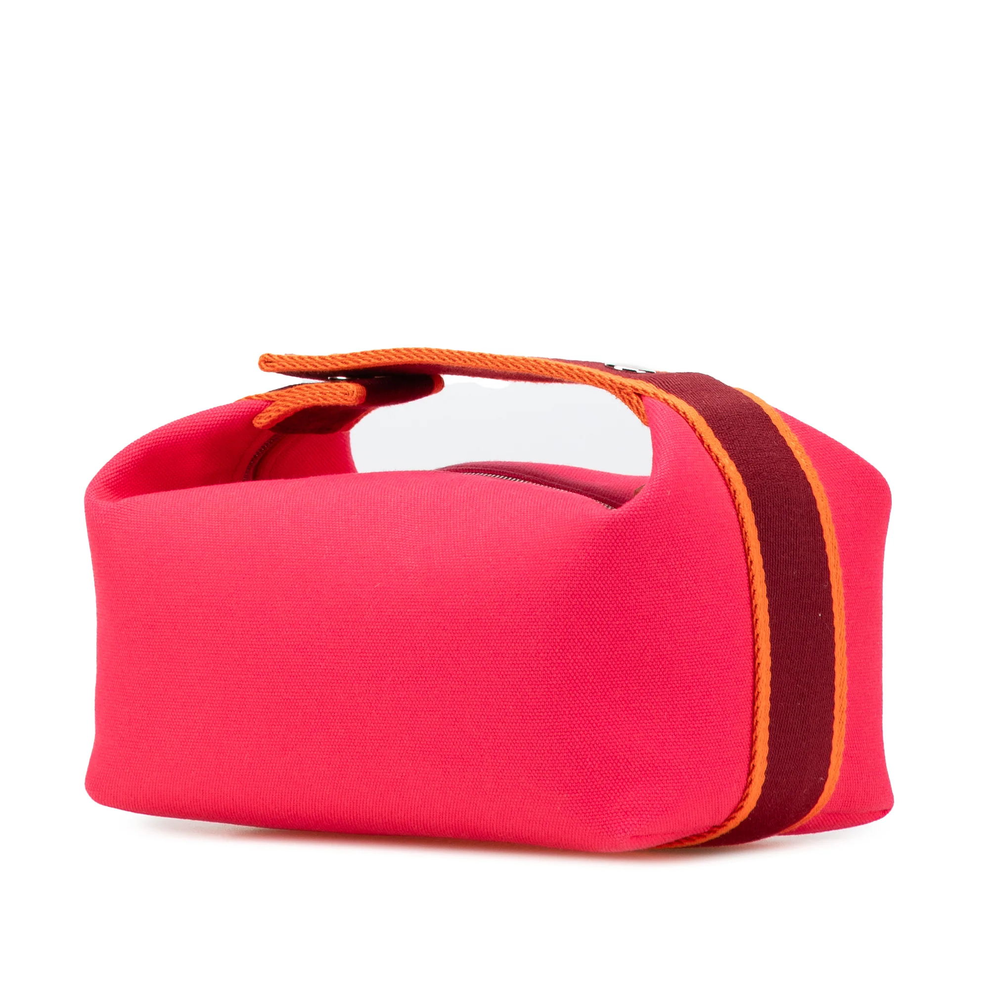 Hermes | Pre-Owned Small Toile Bride A Brac Case | Pink/Hot Pink - Image 5