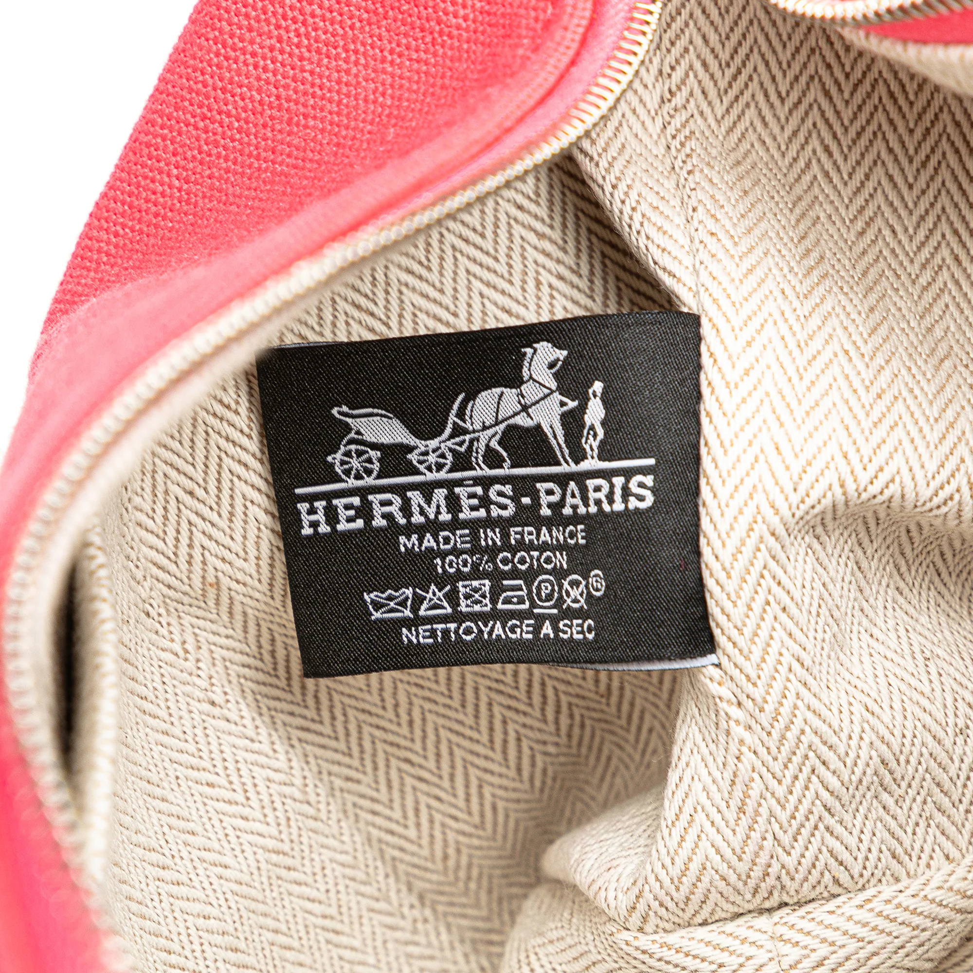 Hermes | Pre-Owned Small Toile Bride A Brac Case | Pink/Hot Pink - Image 8