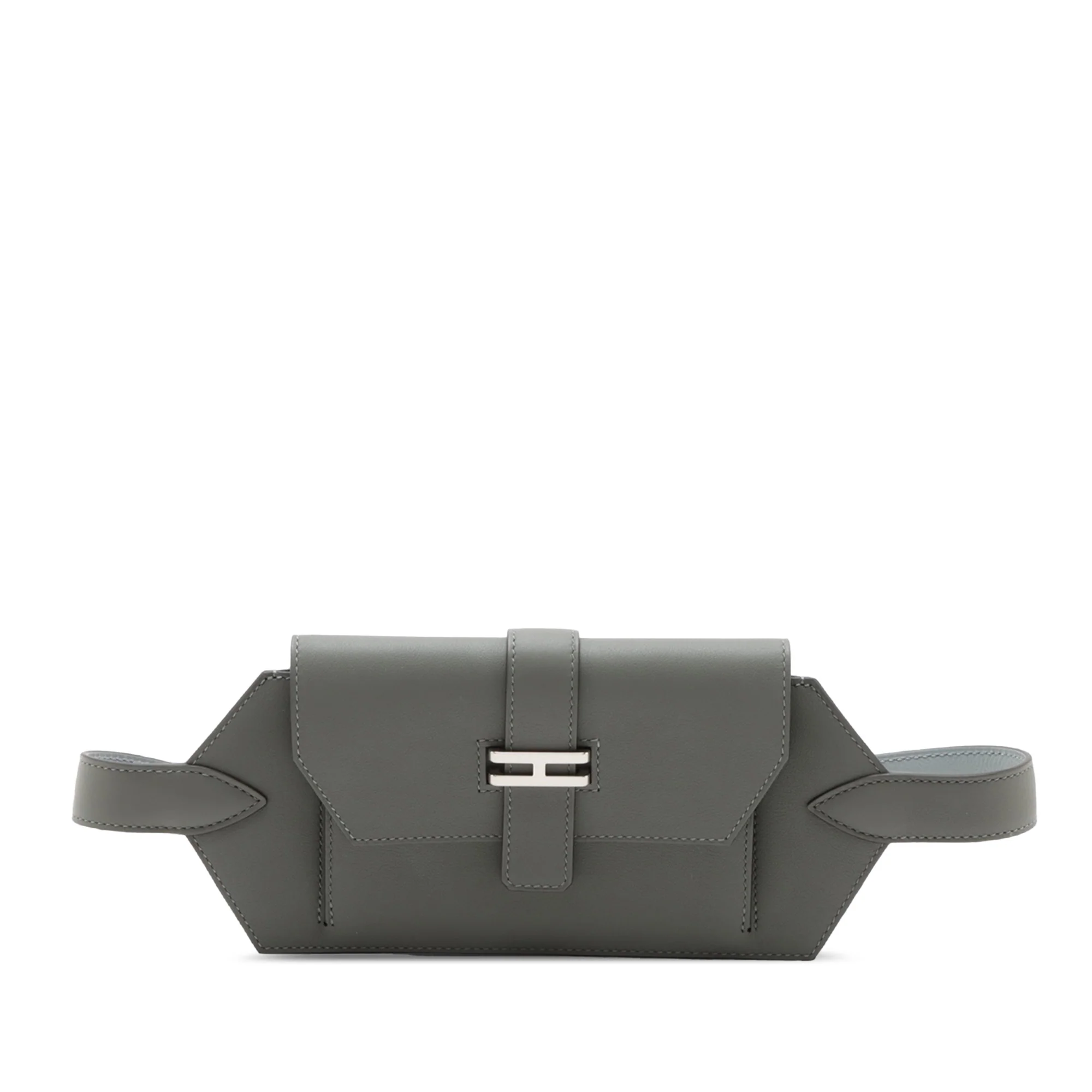 Hermes | Pre-Owned Swift Elan Pocket 24 Belt Bag | Gray/Dark Gray