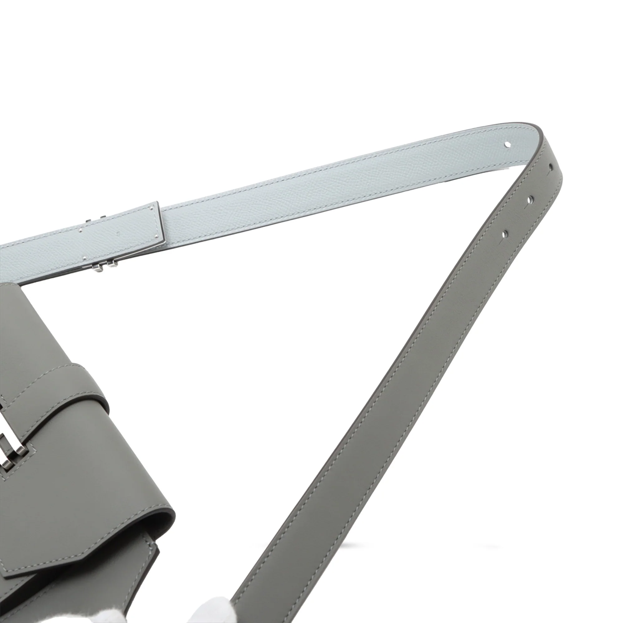 Hermes | Pre-Owned Swift Elan Pocket 24 Belt Bag | Gray/Dark Gray - Image 8