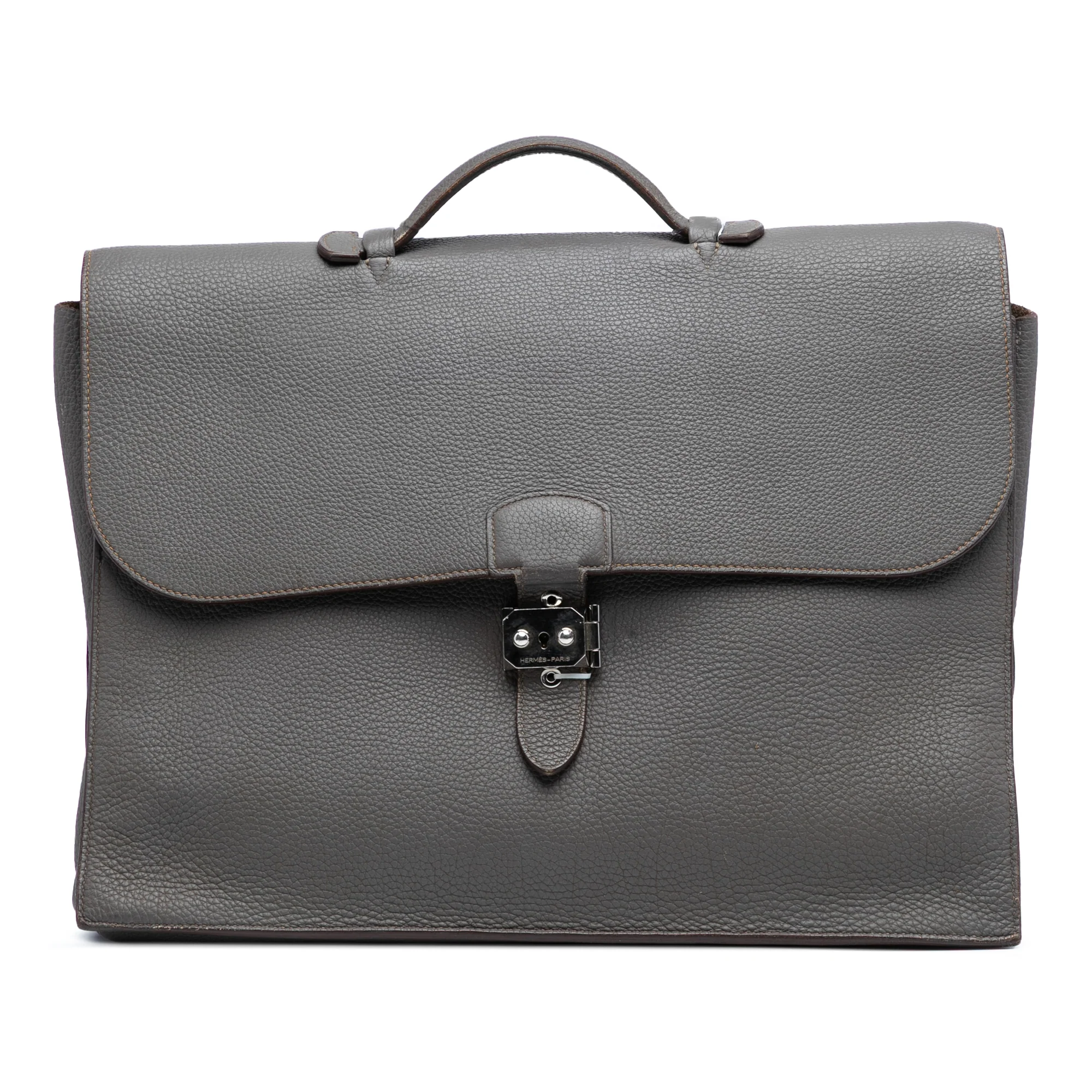 Hermes | Pre-Owned Togo Sac A Depeches 38 | Gray
