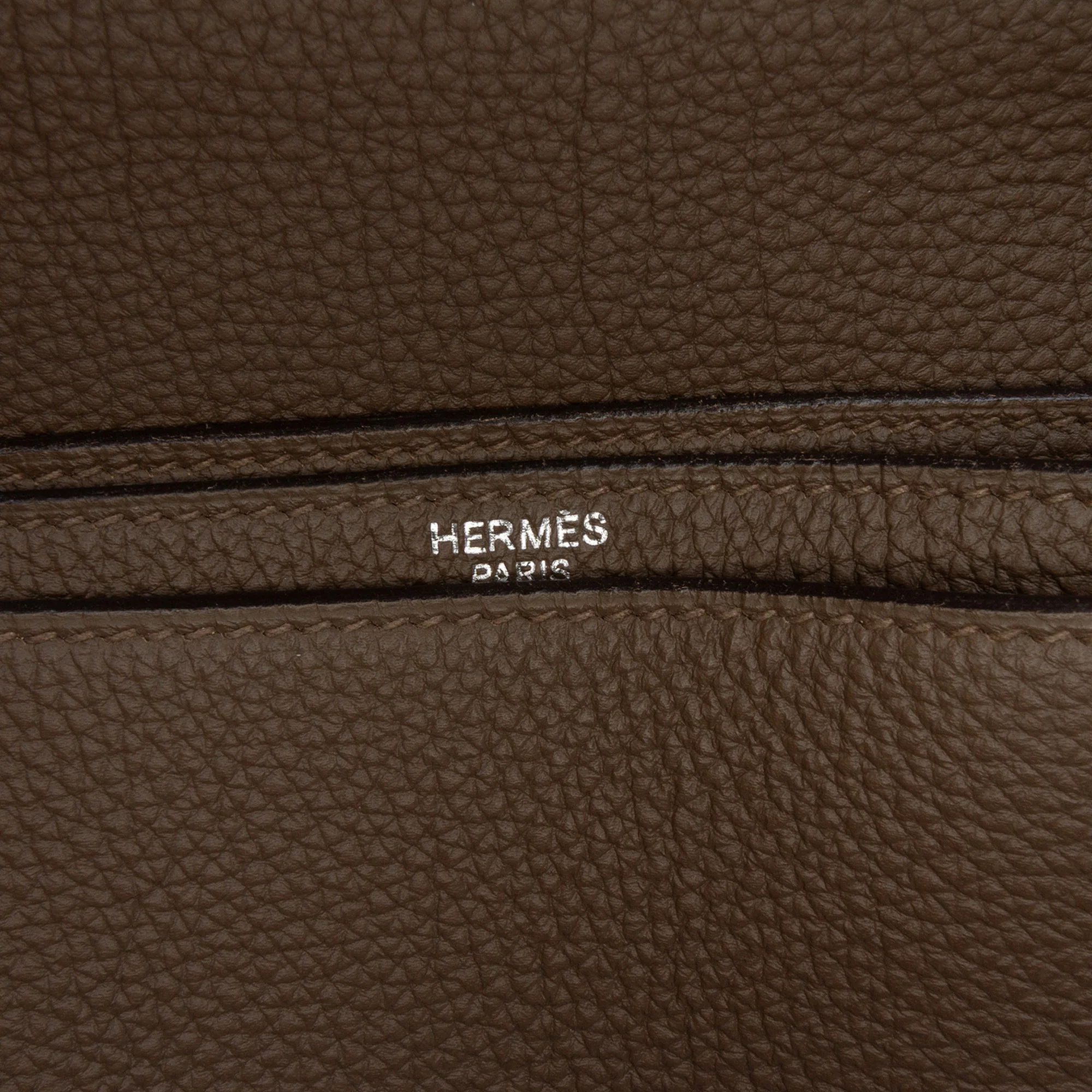 Hermes | Pre-Owned Togo Sac a Depeches 41 | Brown/Taupe - Image 8