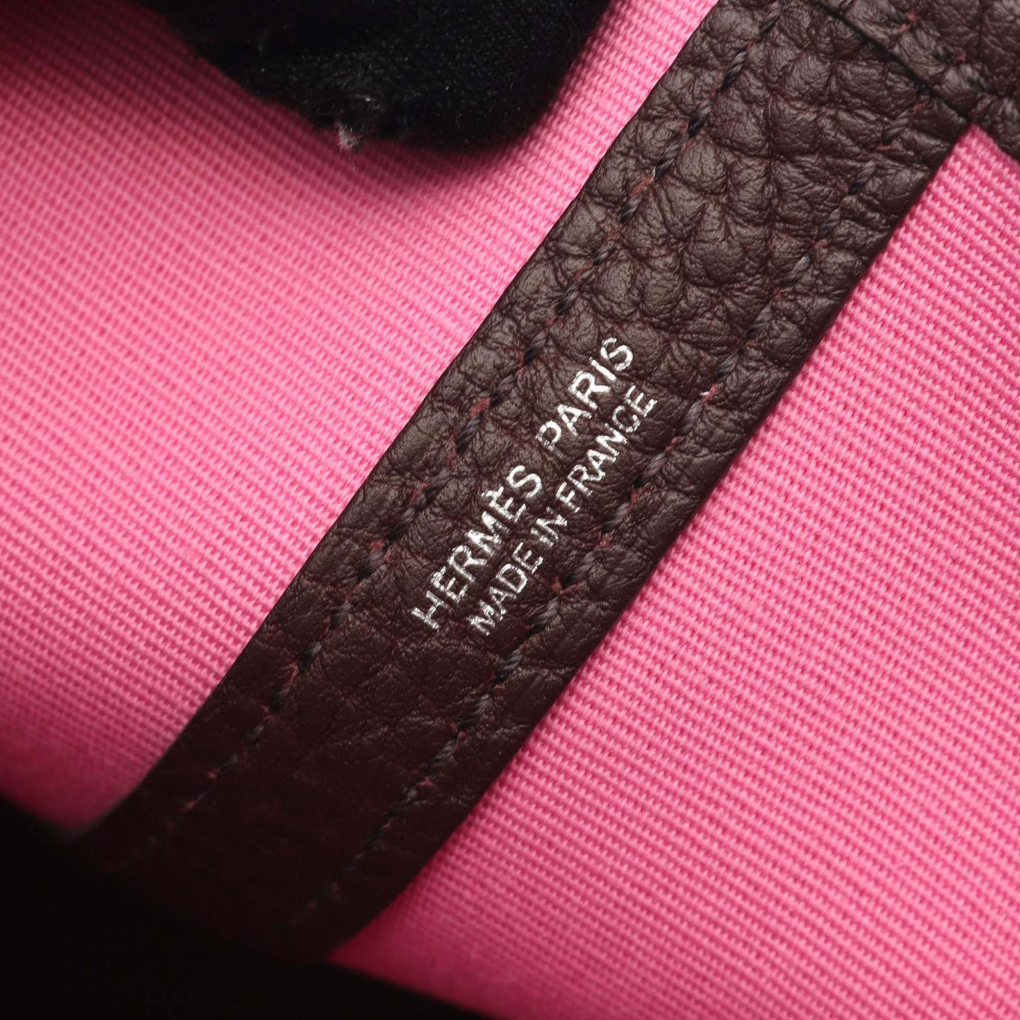 Hermes | Pre-Owned Toile and Negonda Garden Party 30 | Red/Bordeau - Image 4