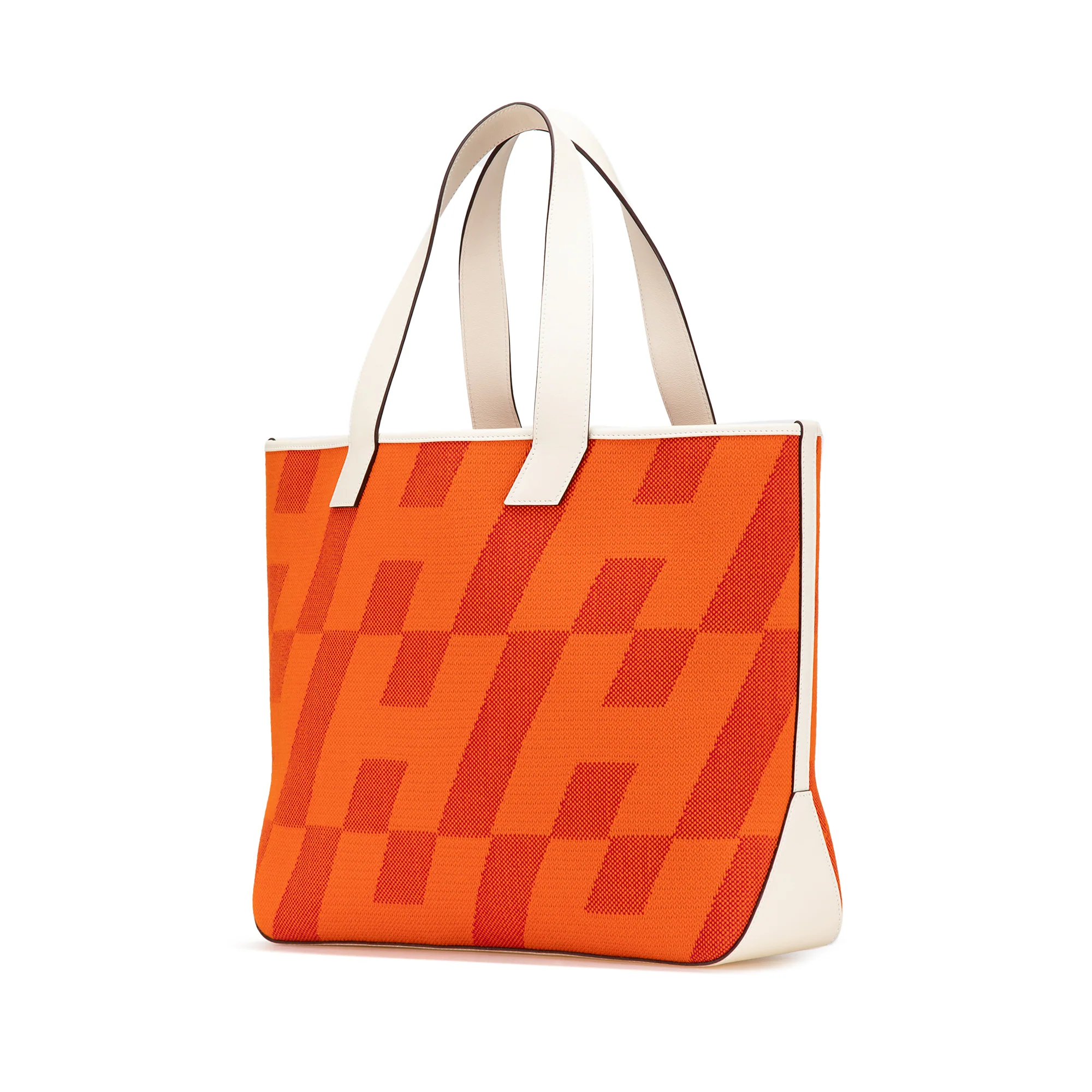 Hermes | Pre-Owned Toile H and Swift Cabas H en Biais 40 | Orange - Image 2