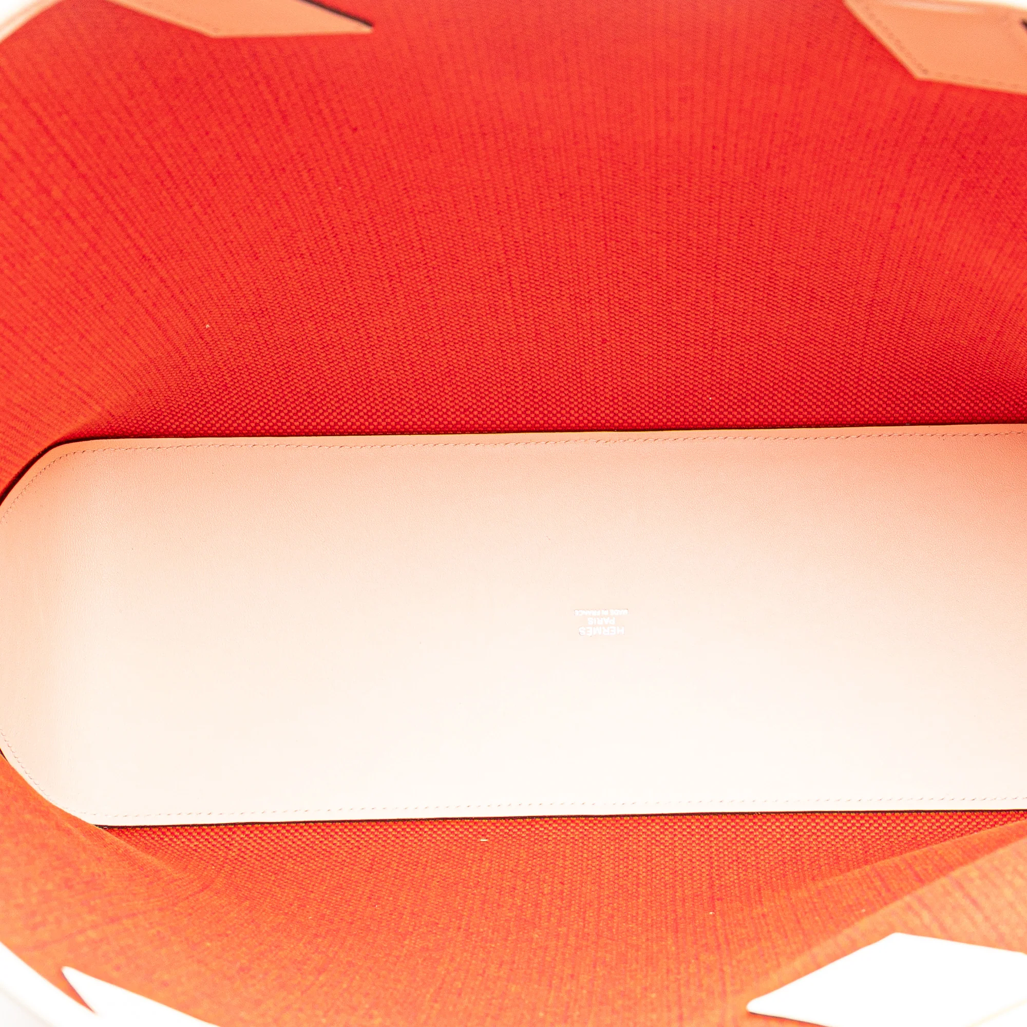 Hermes | Pre-Owned Toile H and Swift Cabas H en Biais 40 | Orange - Image 4
