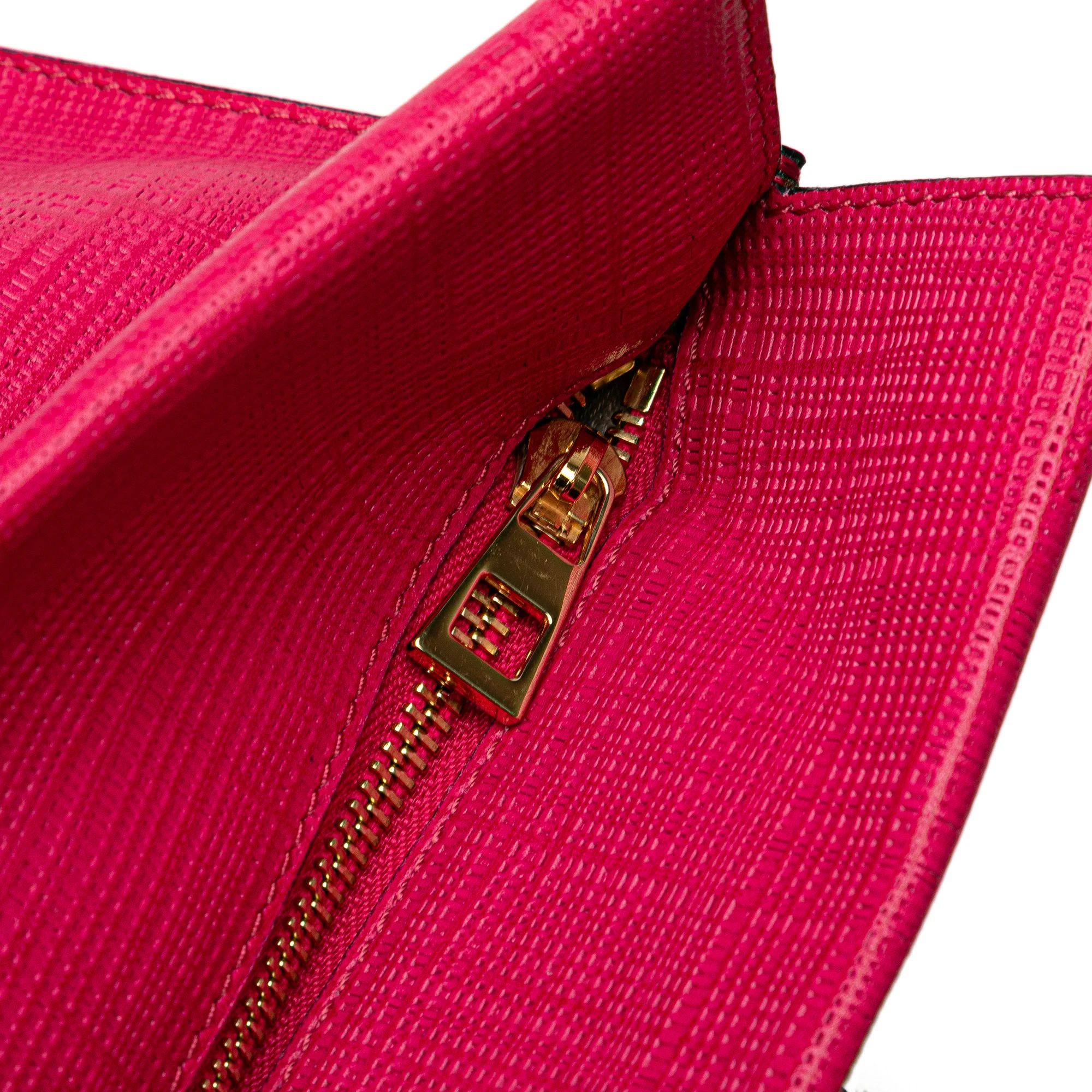 LOEWE | Pre-Owned Anagram Leather Shopper Tote | Pink/Hot Pink - Image 11