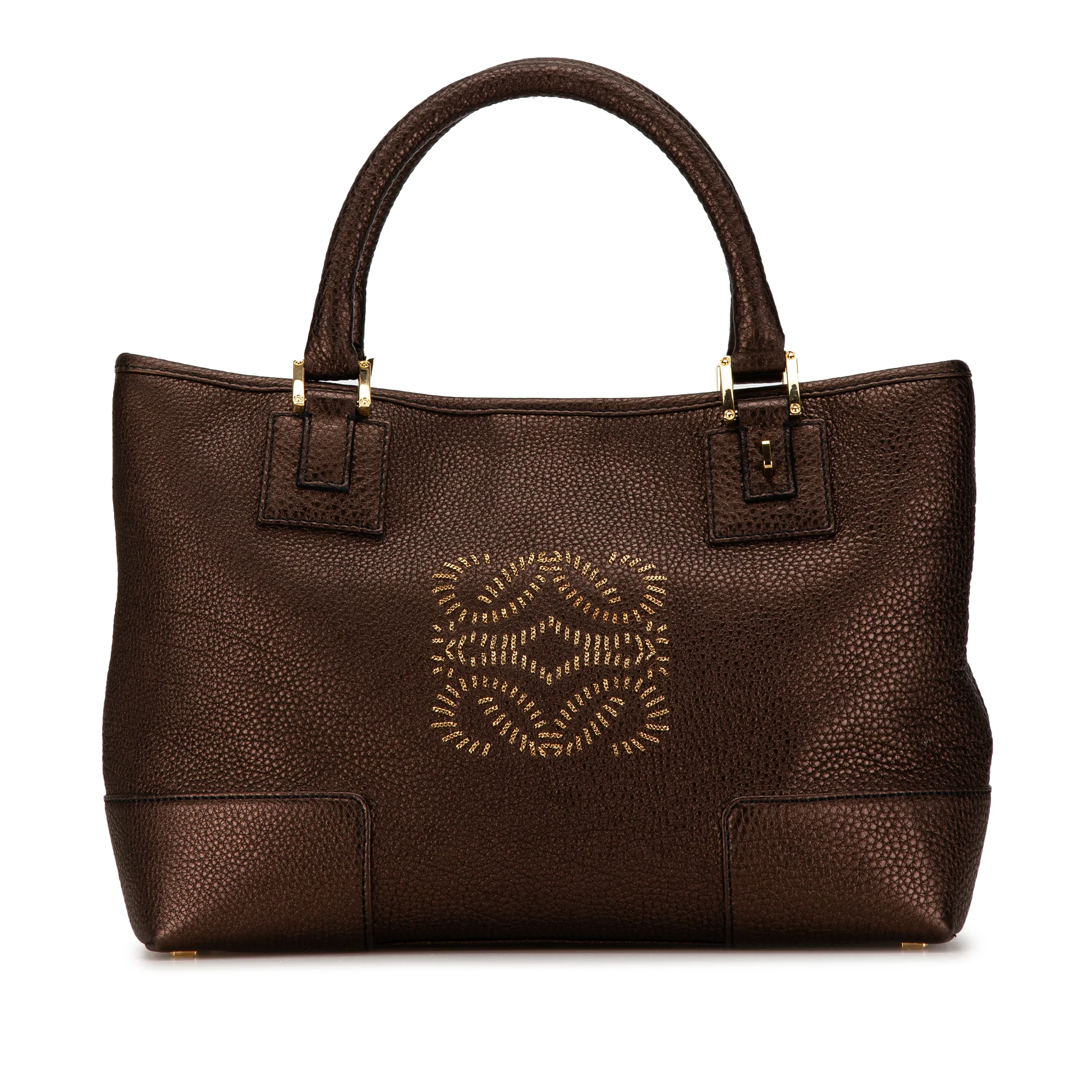 LOEWE | Pre-Owned Fusta Tote | Brown/Bronze