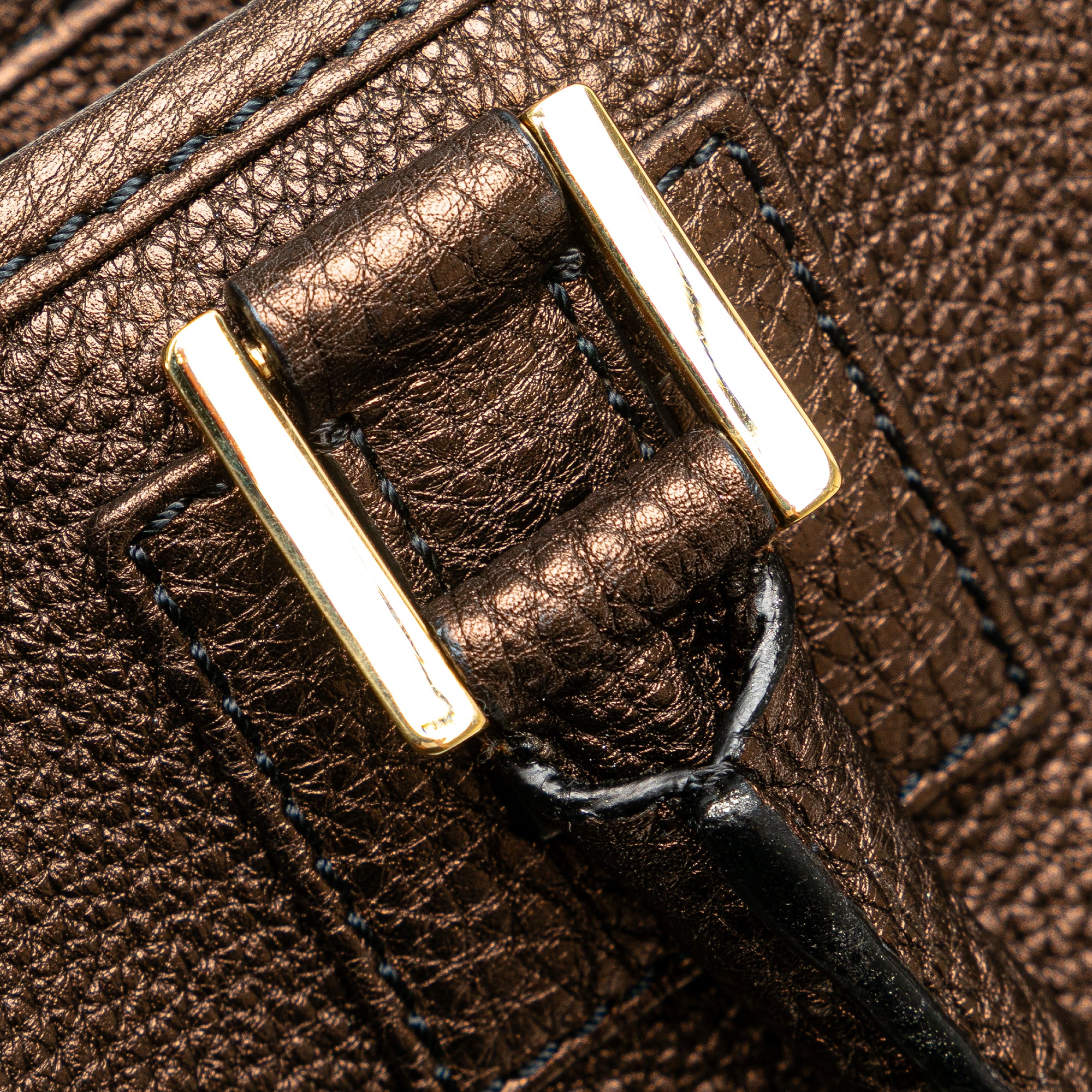 LOEWE | Pre-Owned Fusta Tote | Brown/Bronze - Image 2