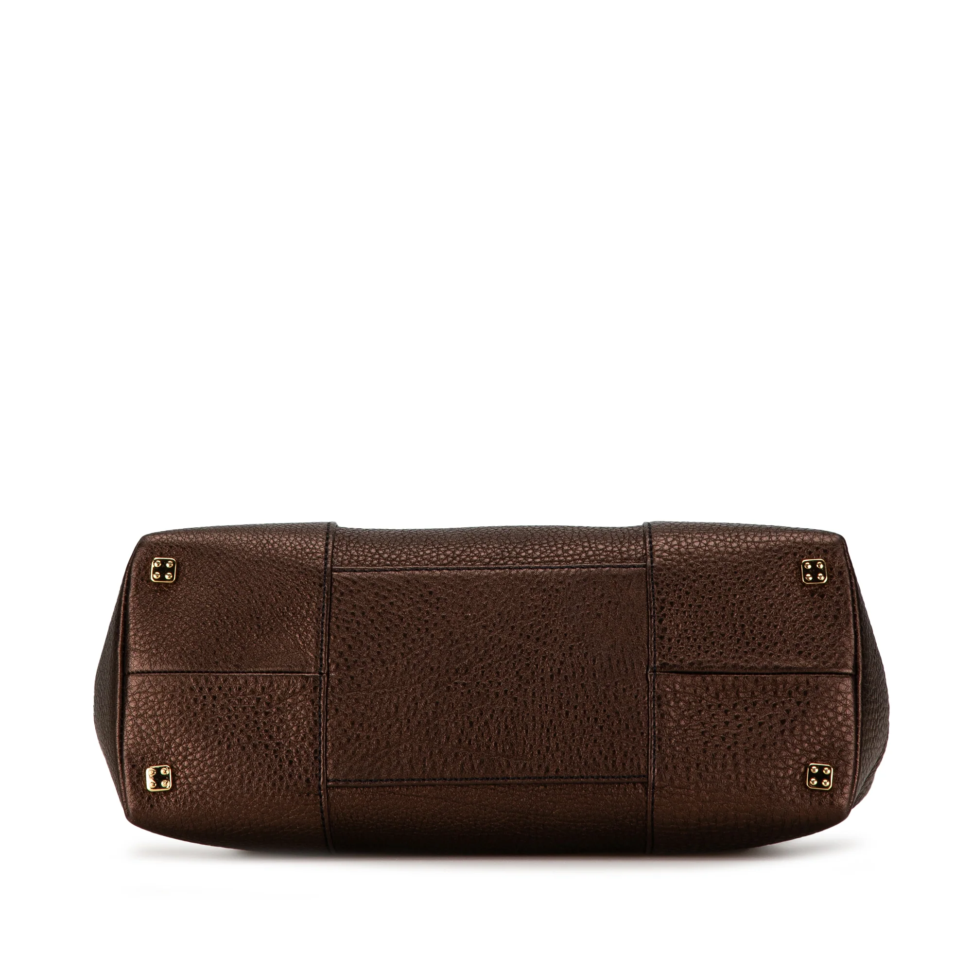 LOEWE | Pre-Owned Fusta Tote | Brown/Bronze - Image 8