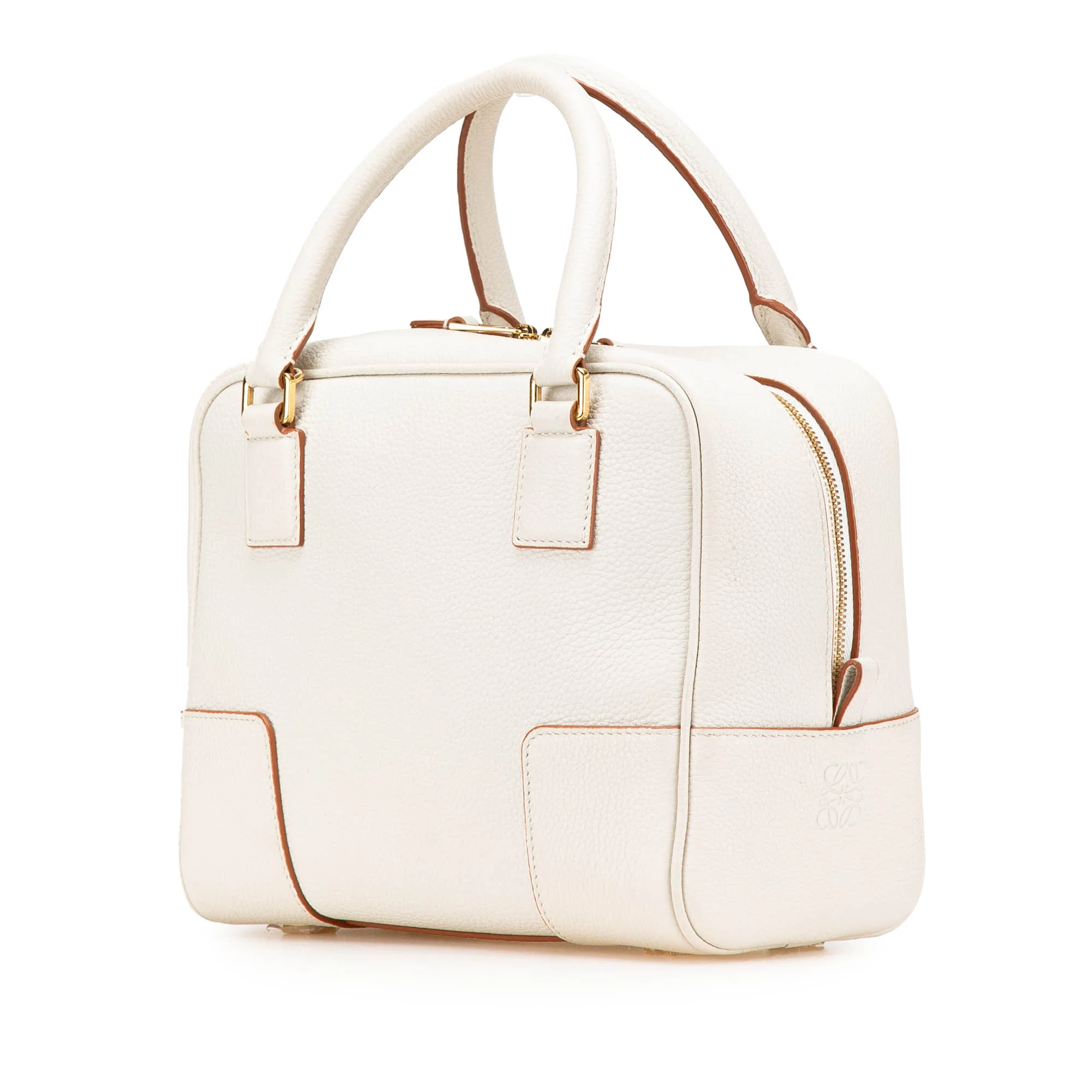 LOEWE | Pre-Owned Leather Amazona Square 19 | White - Image 7