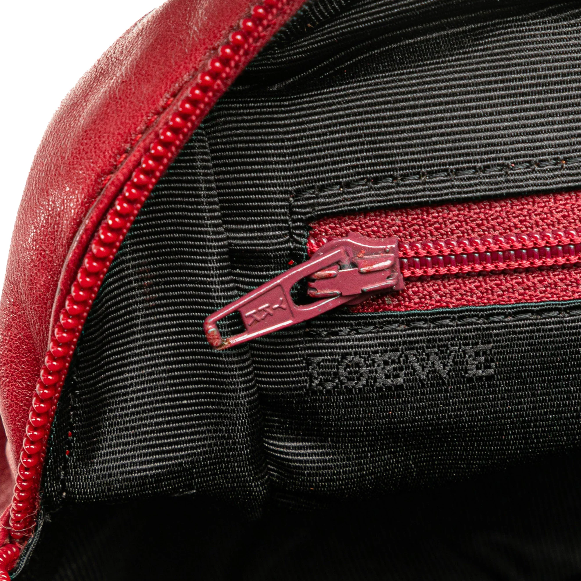 LOEWE | Pre-Owned Leather Anagram Crossbody | Red - Image 11
