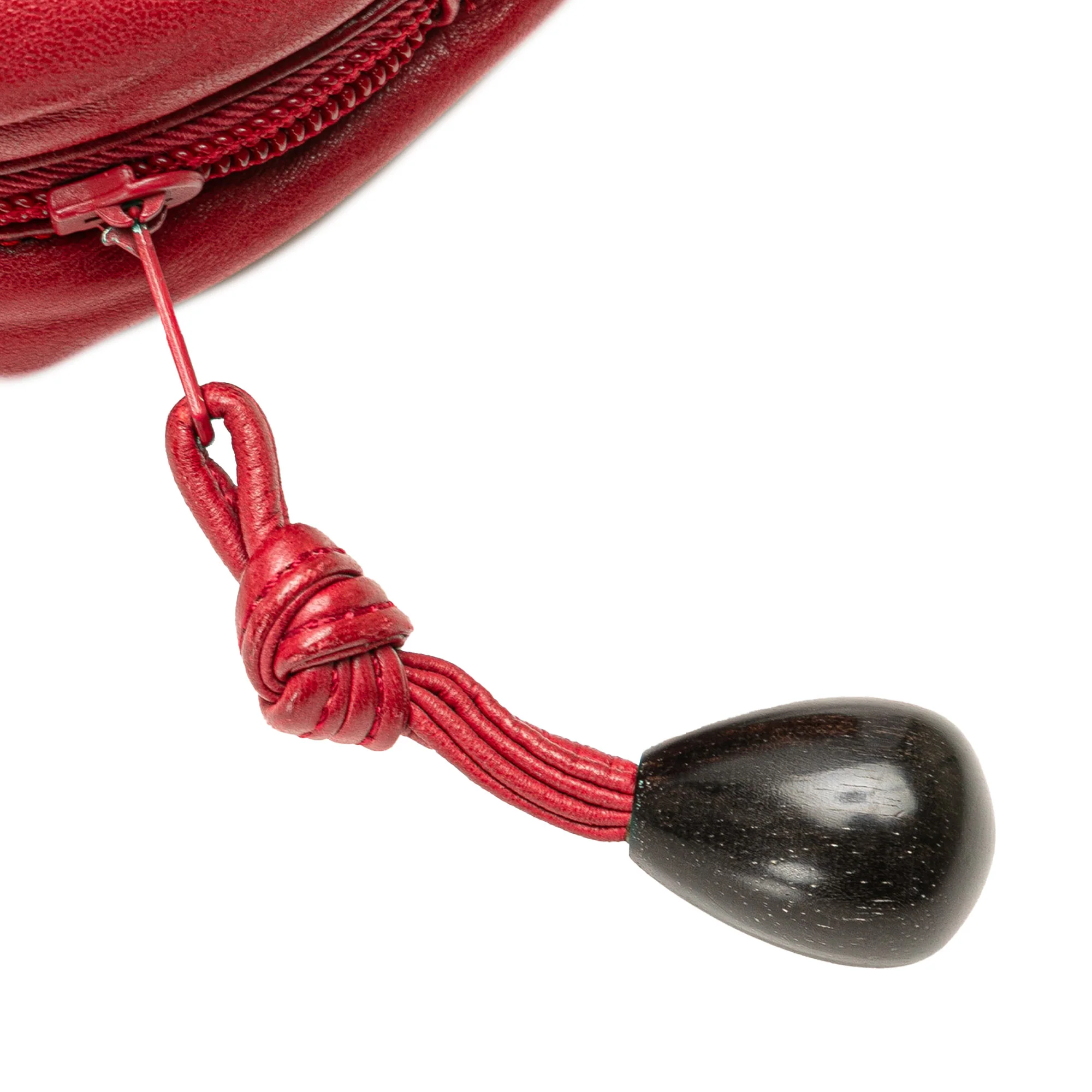LOEWE | Pre-Owned Leather Anagram Crossbody | Red - Image 12