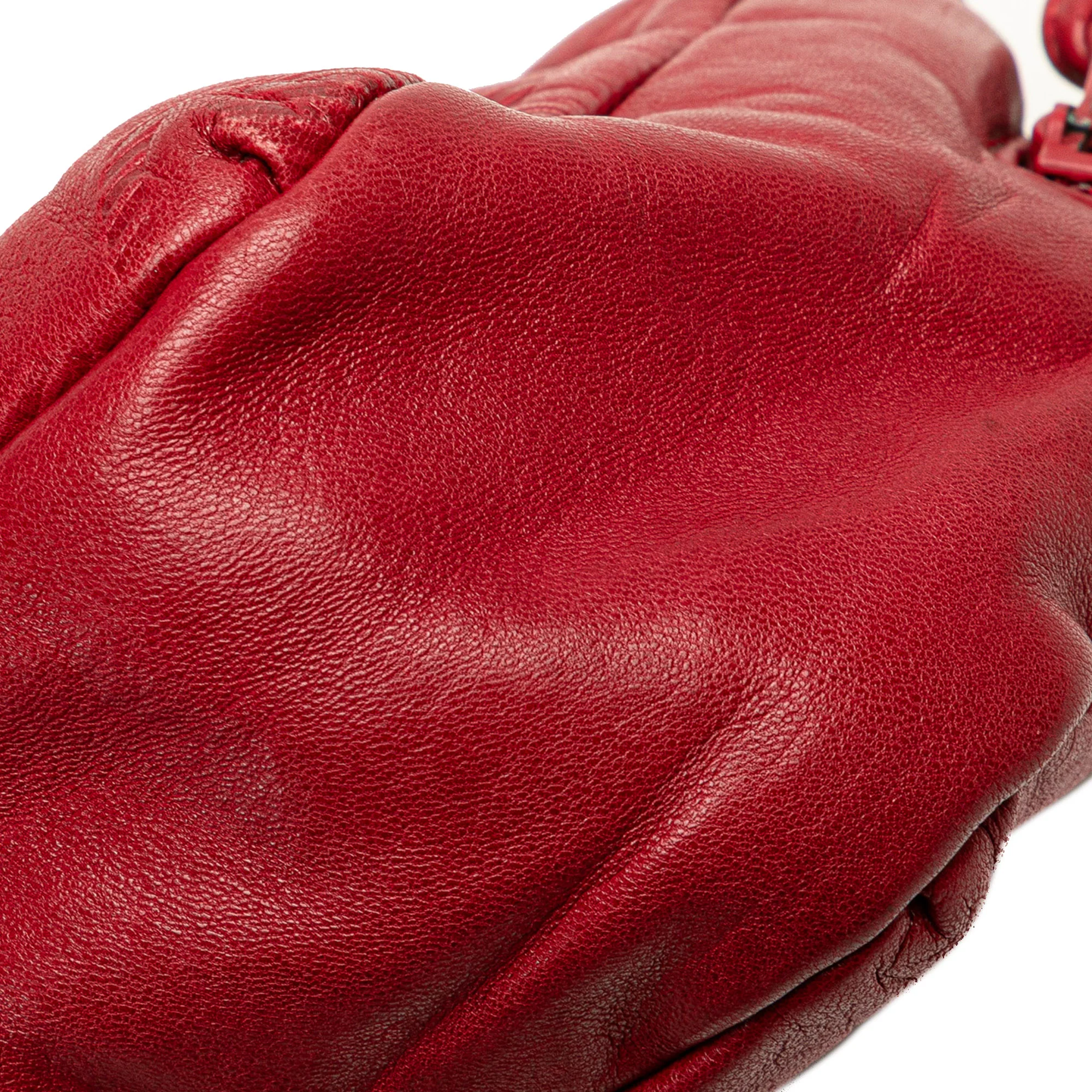 LOEWE | Pre-Owned Leather Anagram Crossbody | Red - Image 2