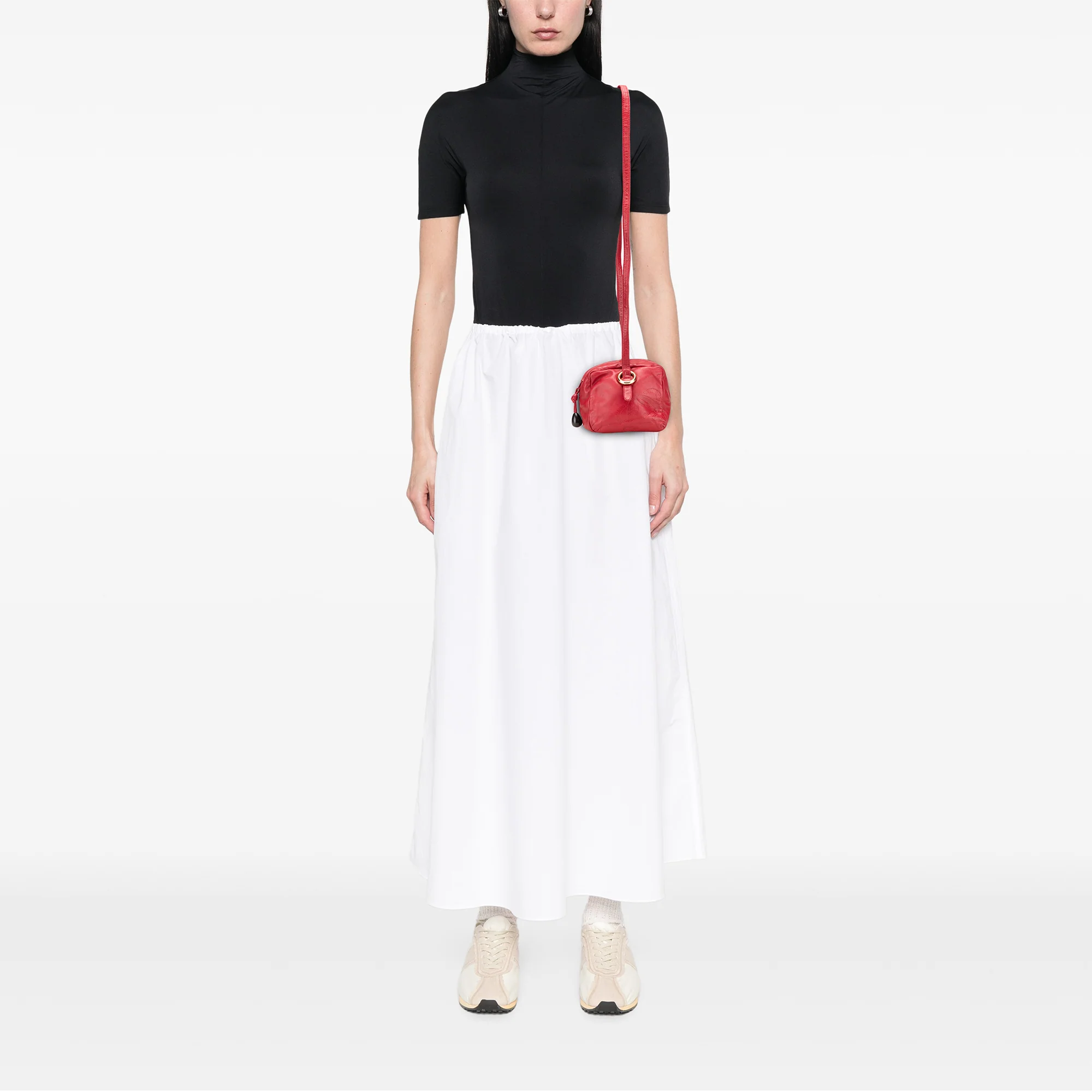 LOEWE | Pre-Owned Leather Anagram Crossbody | Red - Image 5