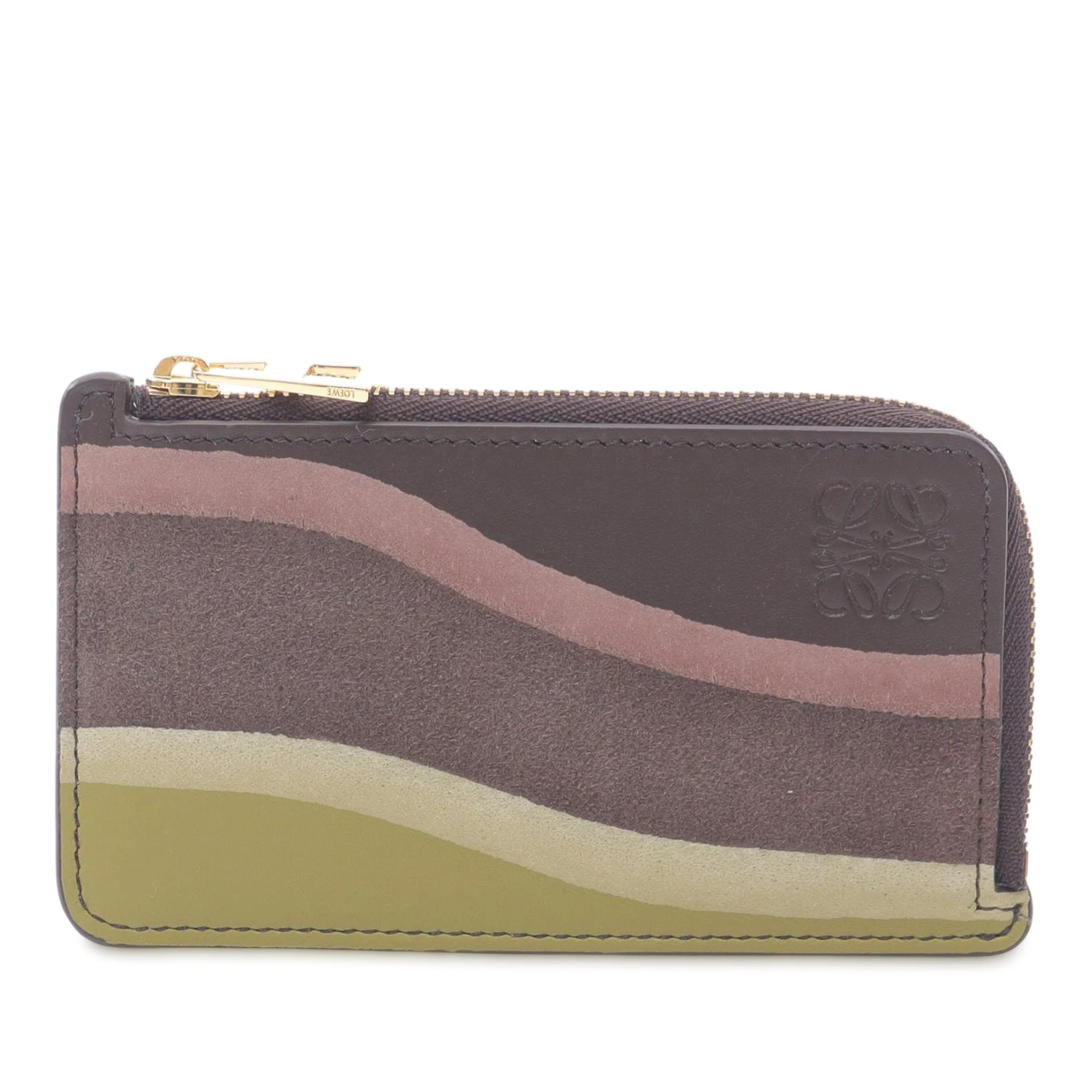 LOEWE | Pre-Owned Leather Landscape Card Holder | Brown