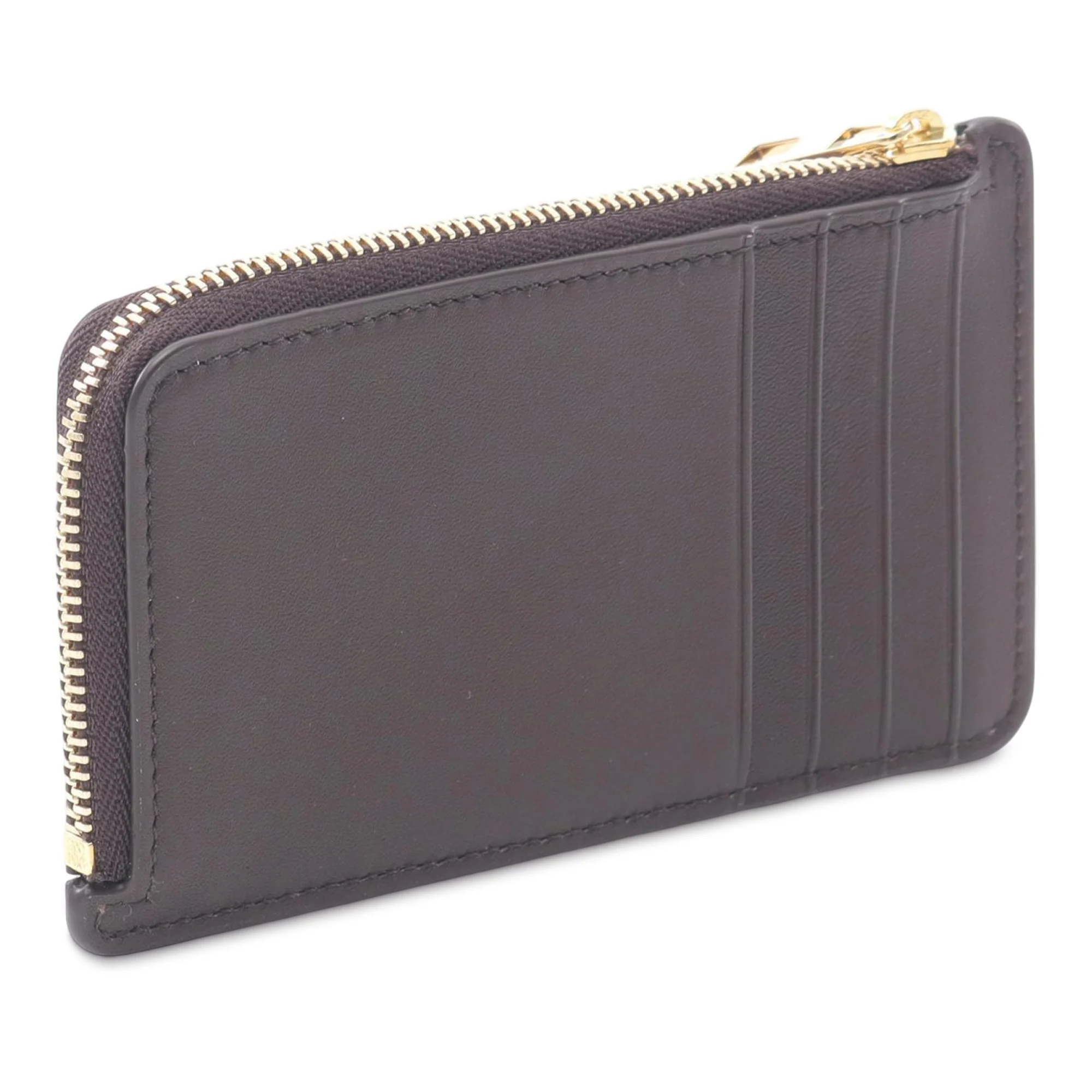 LOEWE | Pre-Owned Leather Landscape Card Holder | Brown - Image 2
