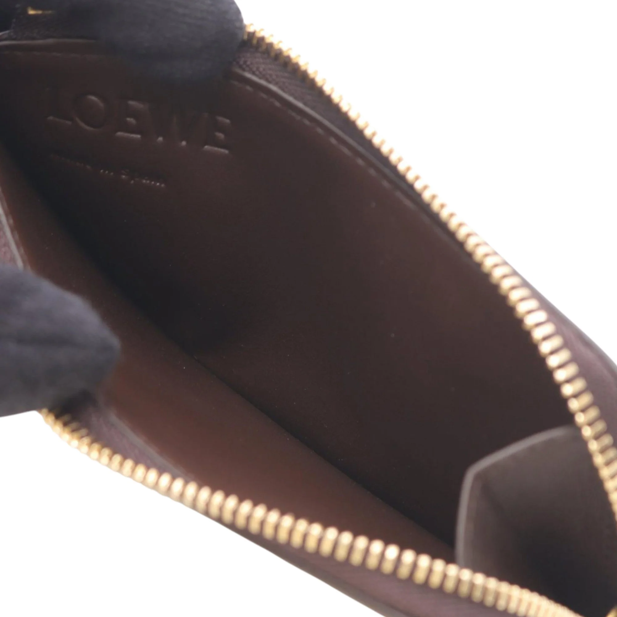 LOEWE | Pre-Owned Leather Landscape Card Holder | Brown - Image 3