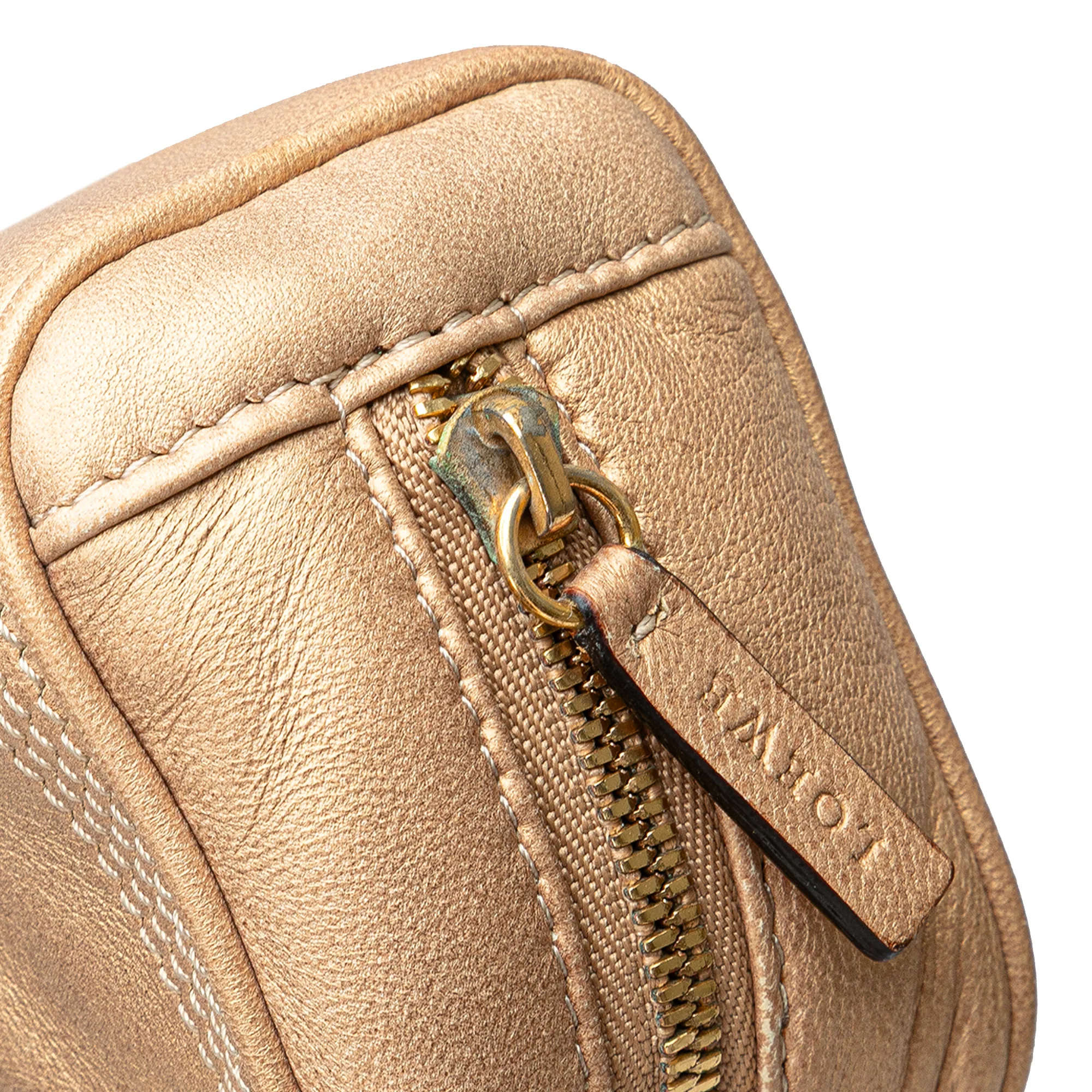 LOEWE | Pre-Owned Micro Metallic Leather Amazona Satchel | Gold - Image 2