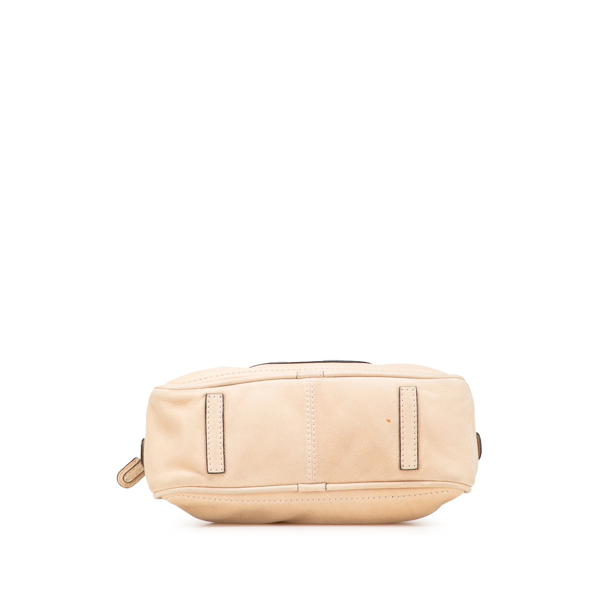 LOEWE | Pre-Owned Mini Anagram Leather Tassel Handbag | Brown/Light Beige - Image 6