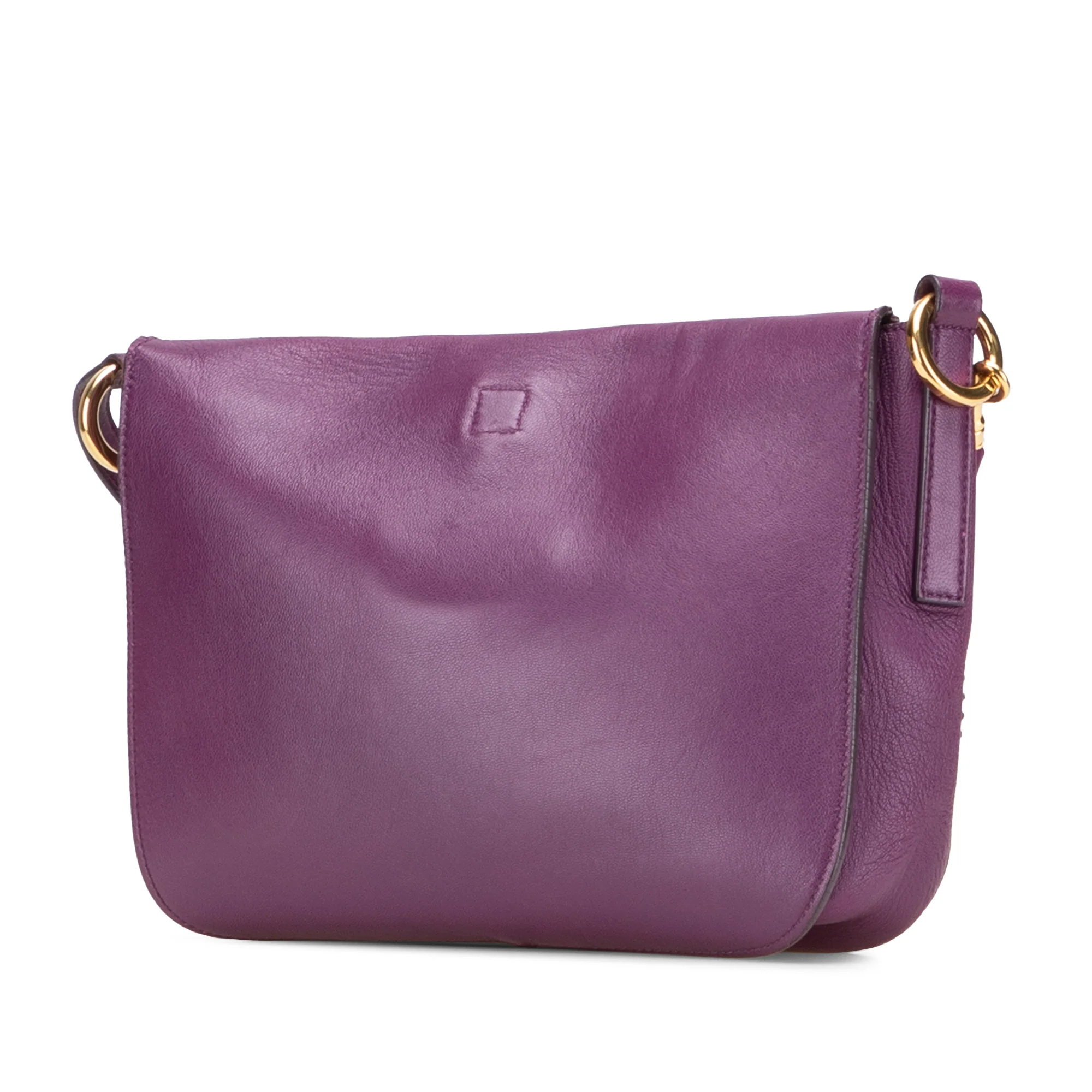 LOEWE | Pre-Owned Nappa Anagram Tassel Crossbody | Purple - Image 6
