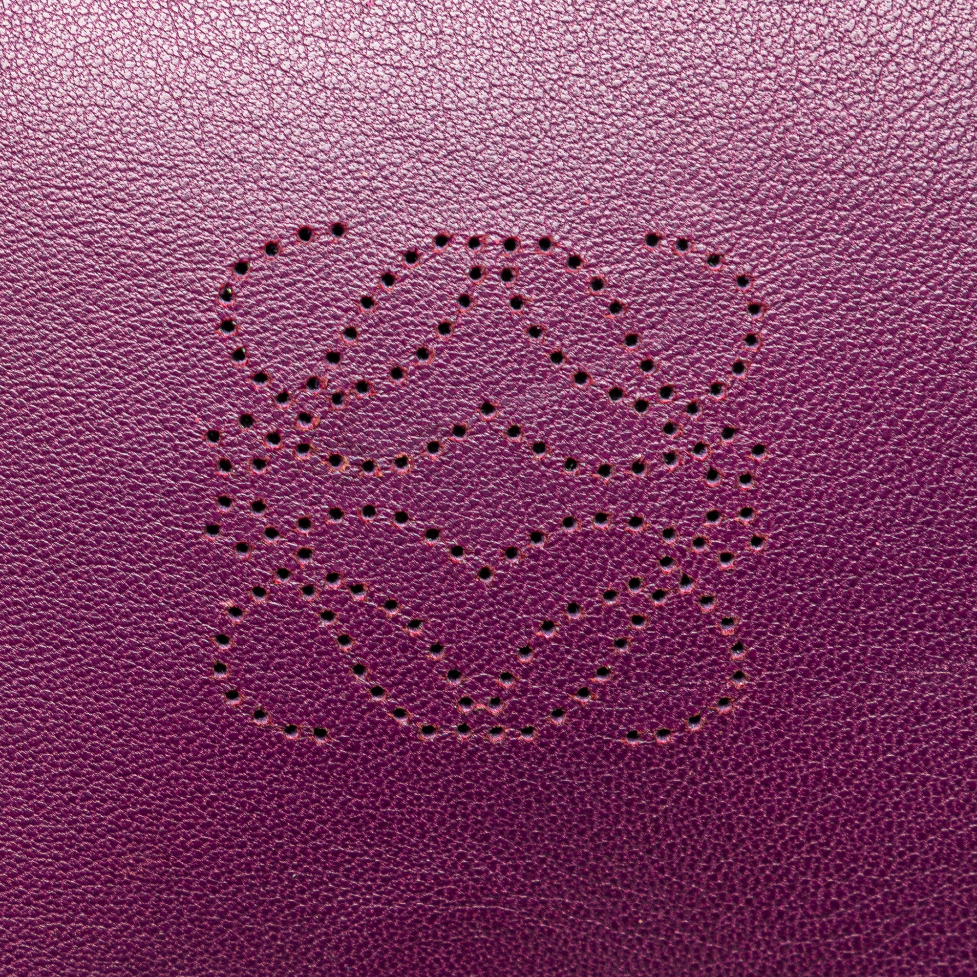 LOEWE | Pre-Owned Nappa Anagram Tassel Crossbody | Purple - Image 9