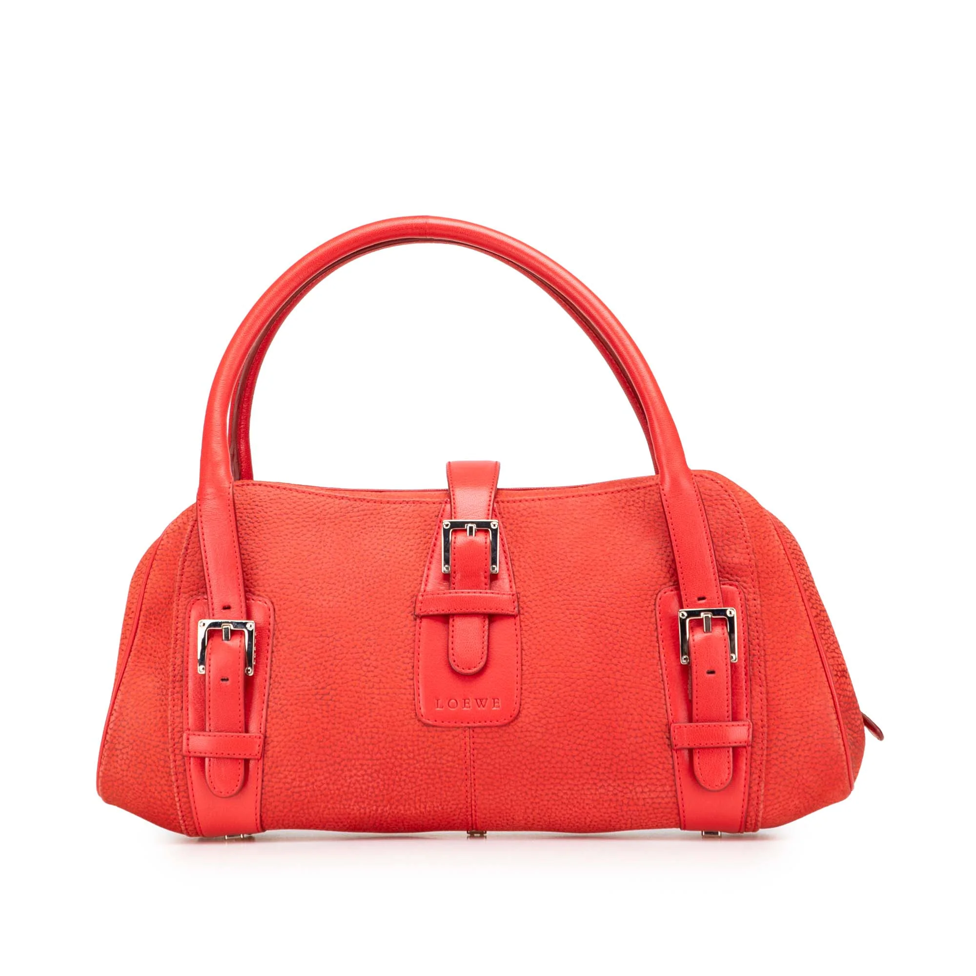 LOEWE | Pre-Owned Nubuck Senda Handbag | Red