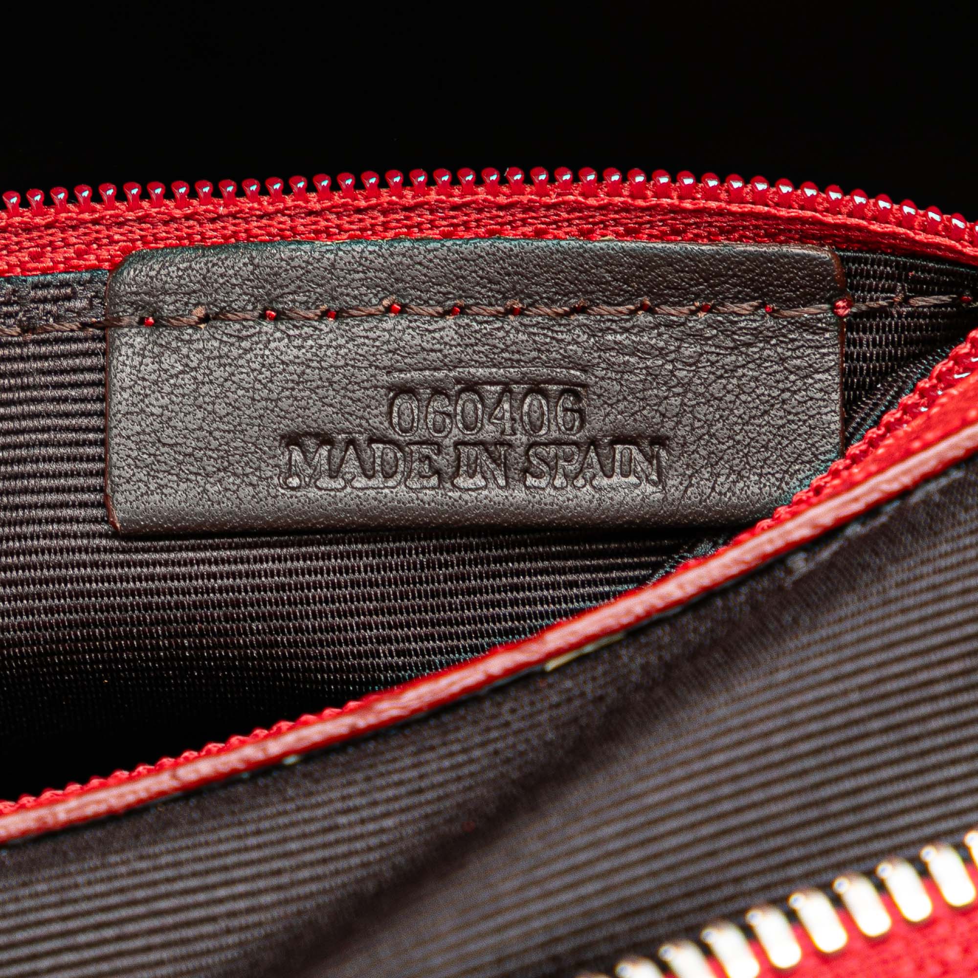 LOEWE | Pre-Owned Nubuck Senda Handbag | Red - Image 10