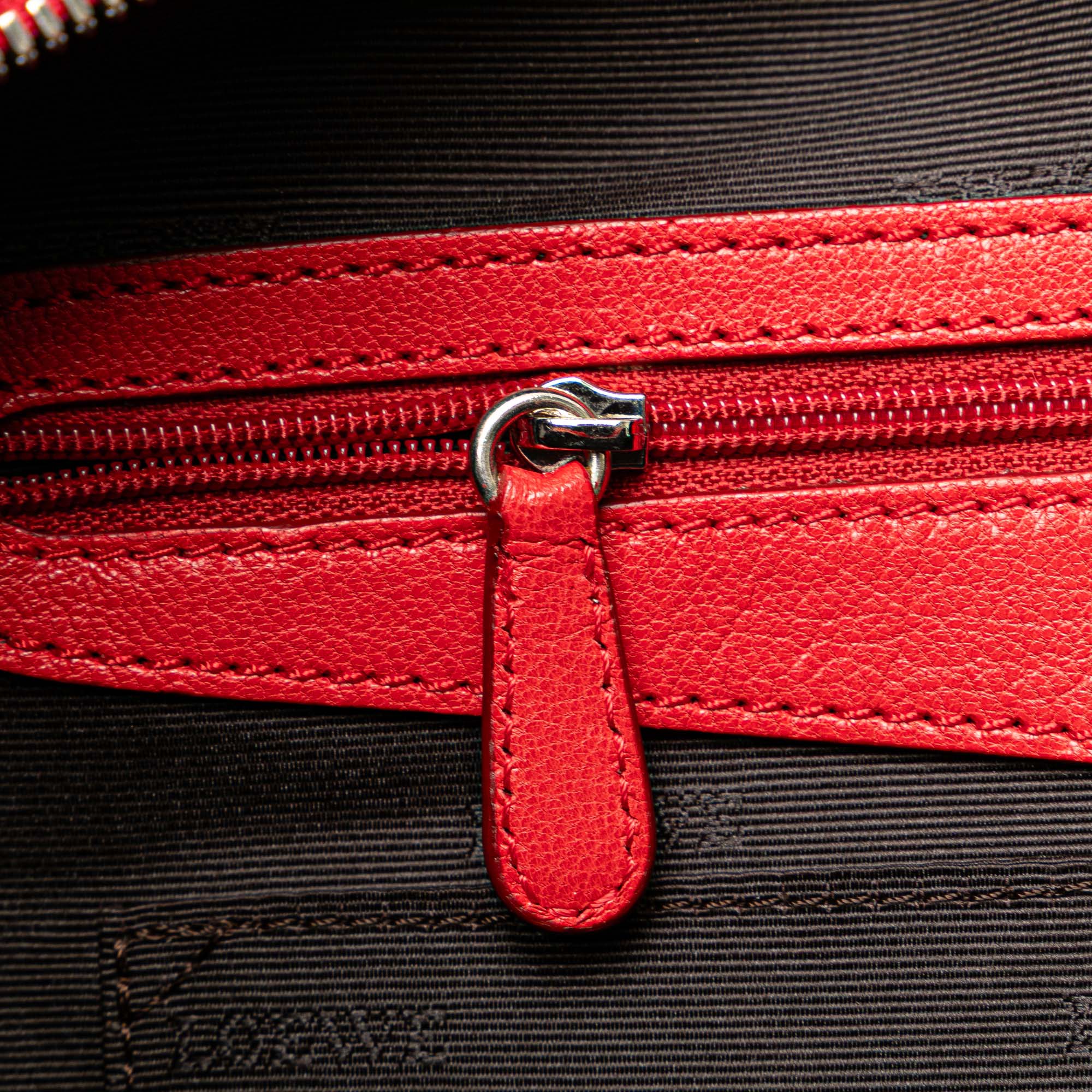LOEWE | Pre-Owned Nubuck Senda Handbag | Red - Image 12