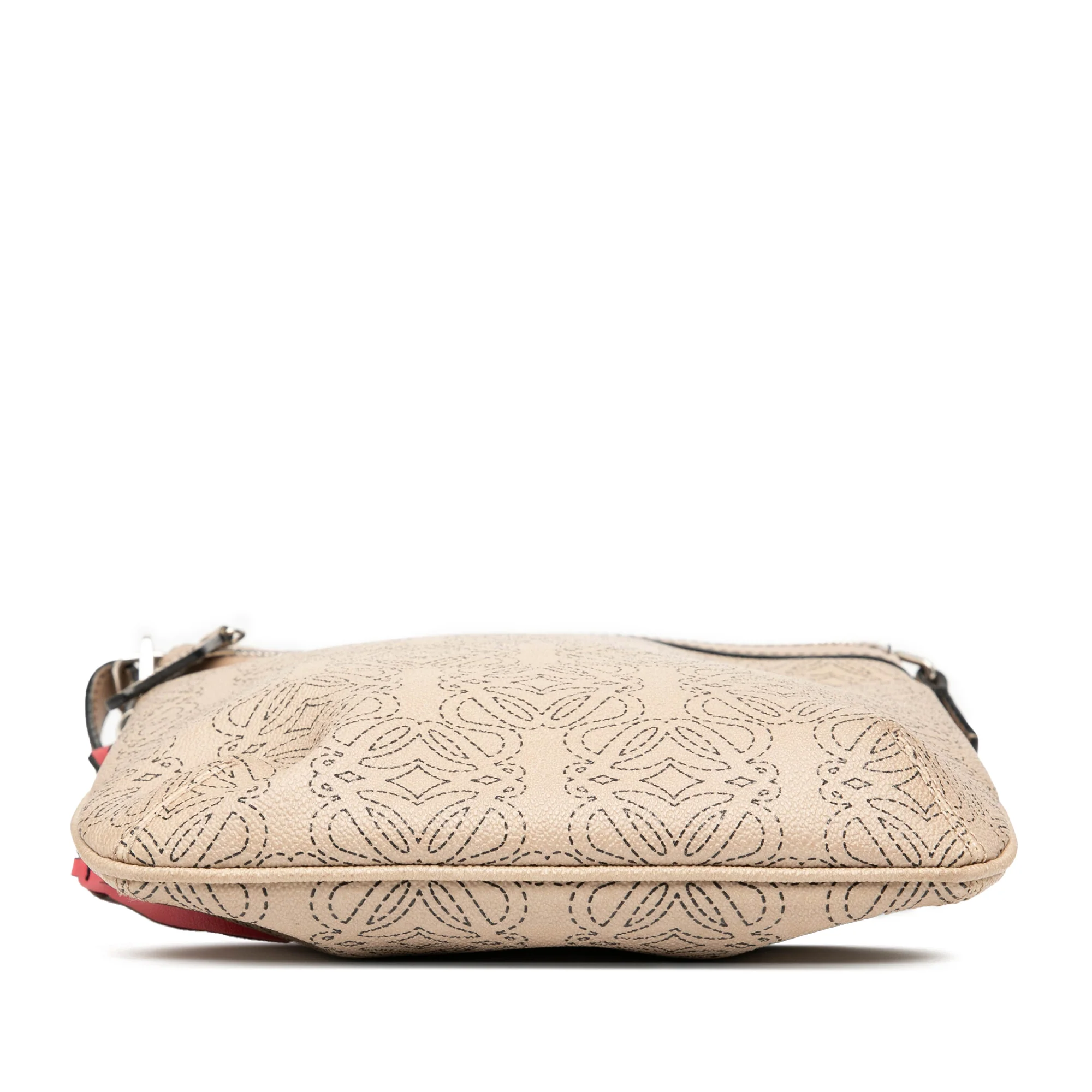 LOEWE | Pre-Owned PVC and Leather Anagram Crossbody | Beige - Image 3