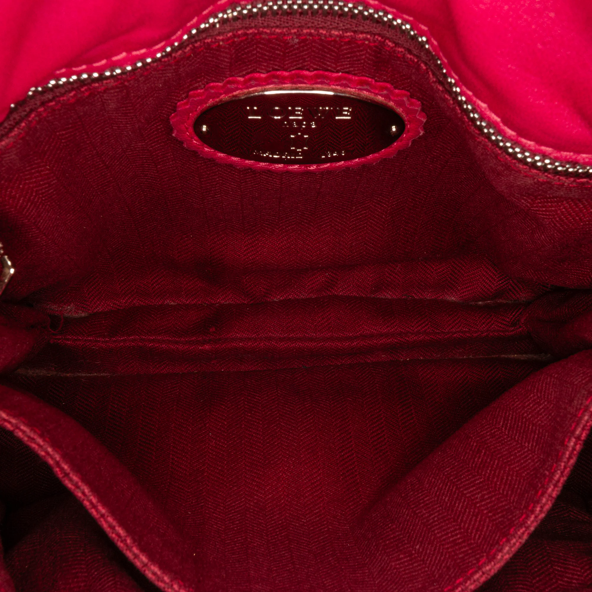 LOEWE | Pre-Owned Small Leather Flamenco Crossbody Bag | Pink/Hot Pink - Image 11