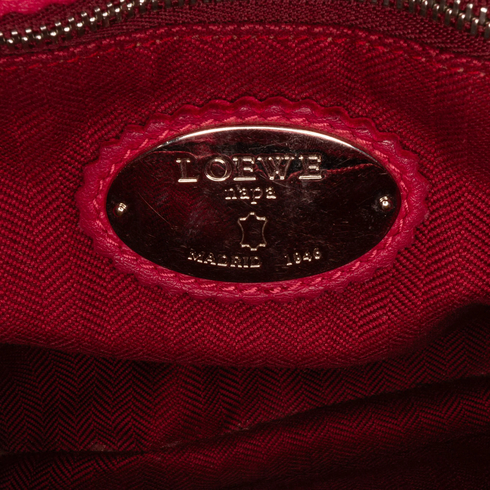LOEWE | Pre-Owned Small Leather Flamenco Crossbody Bag | Pink/Hot Pink - Image 12