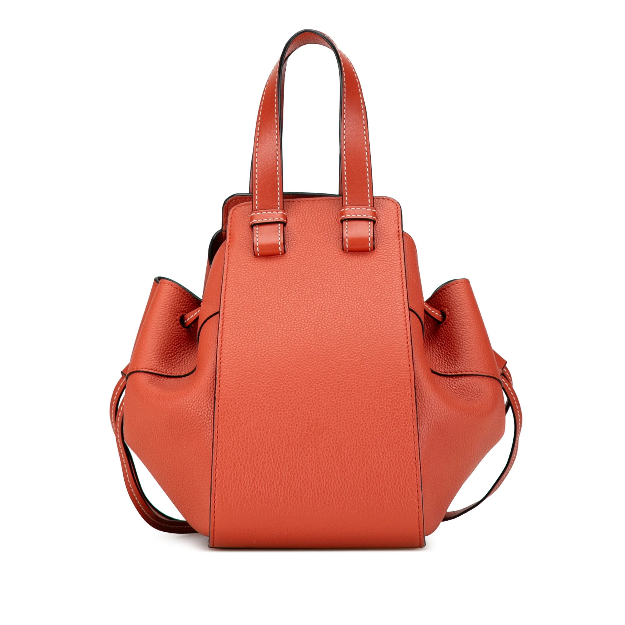 LOEWE | Pre-Owned Small Leather Hammock Satchel | Orange - Image 3