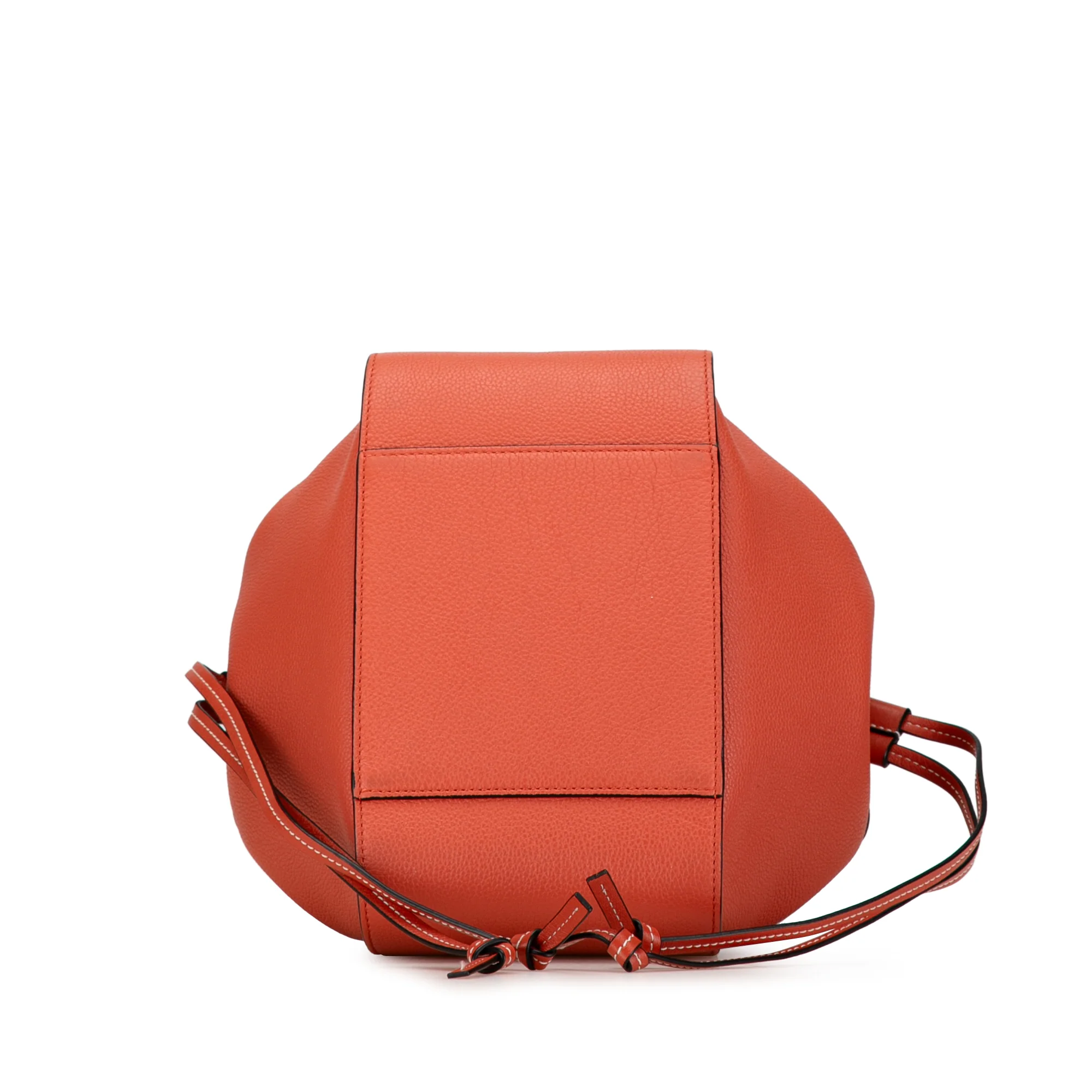 LOEWE | Pre-Owned Small Leather Hammock Satchel | Orange - Image 4