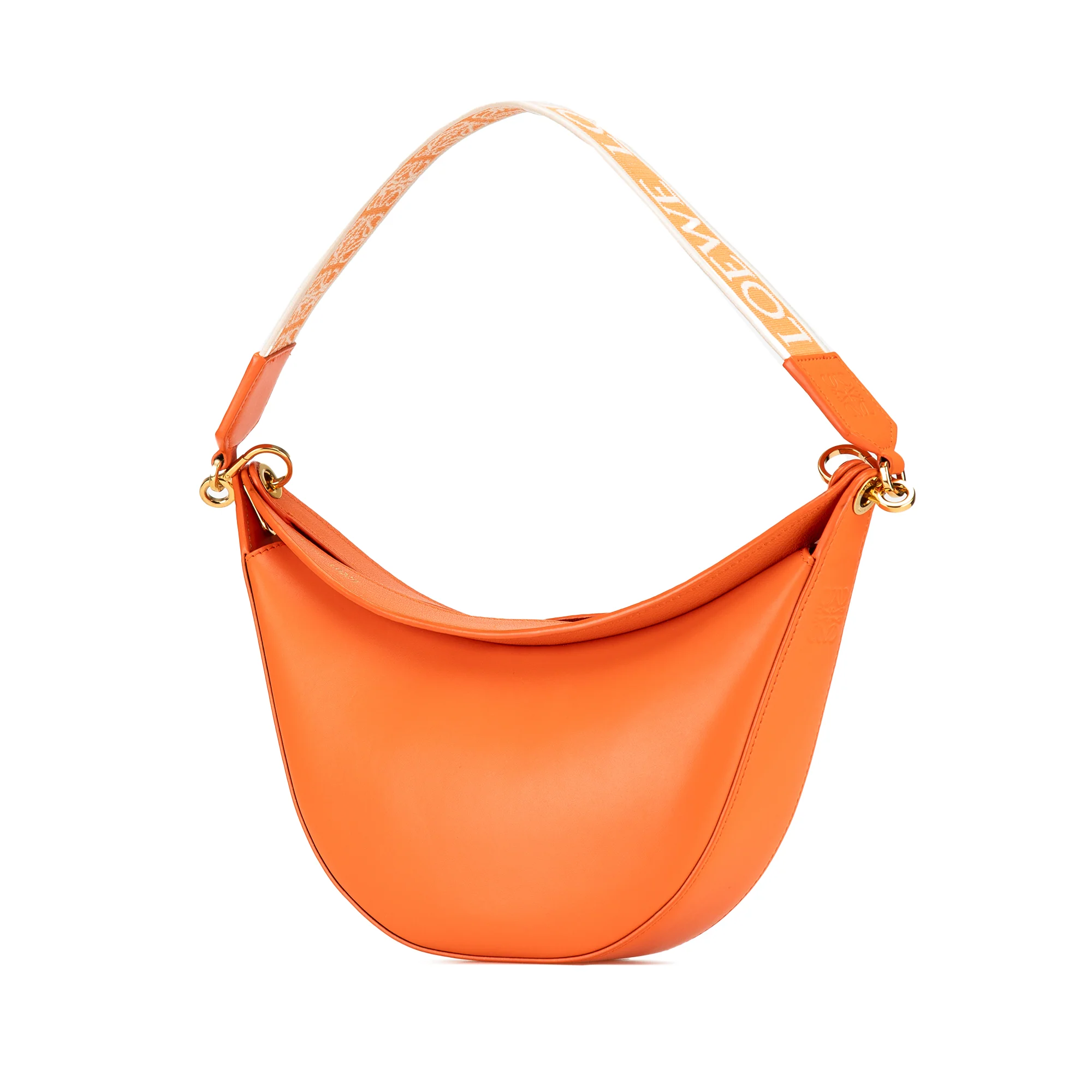 LOEWE | Pre-Owned Small Leather Luna Hobo | Orange - Image 2