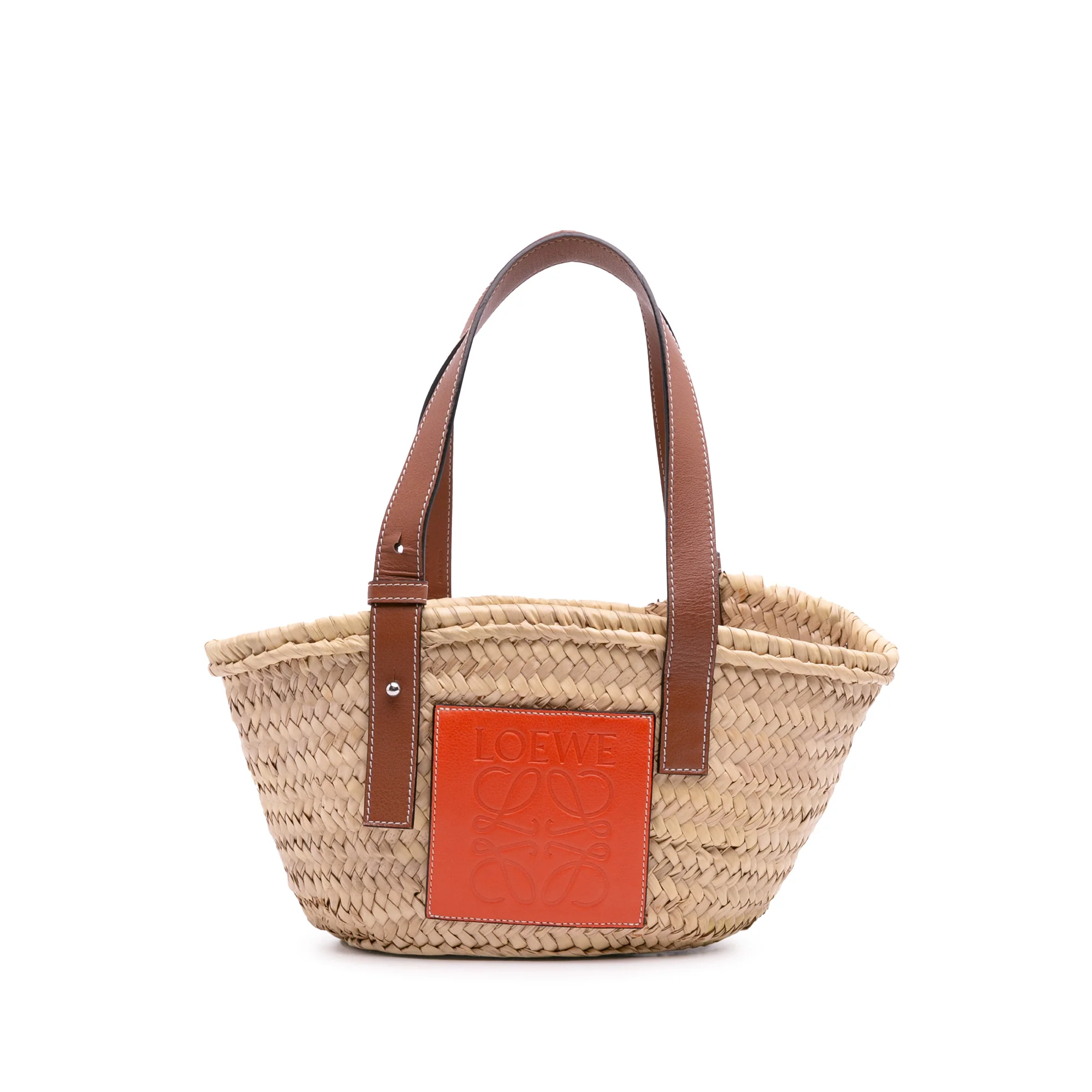 LOEWE | Pre-Owned Small Raffia Basket Tote | Beige