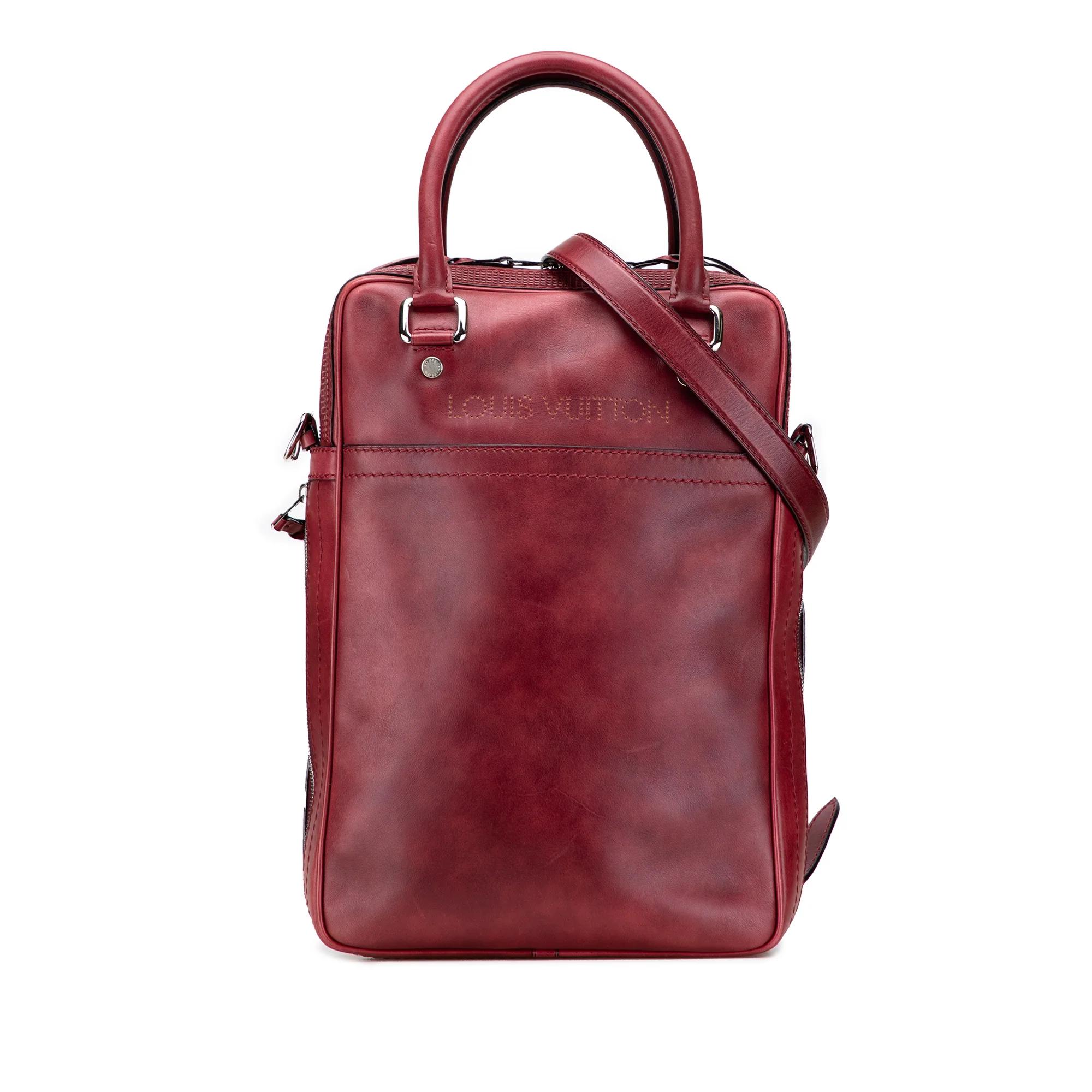 Louis Vuitton | Pre-Owned Cuir Bequia Porte Document Vertical Bag | Red