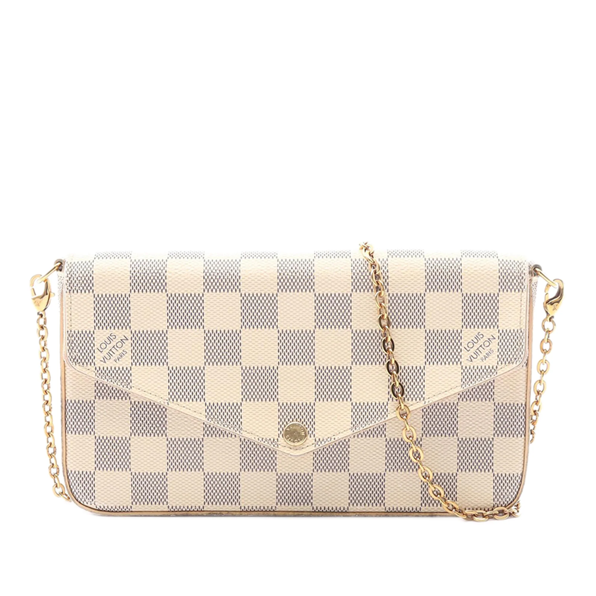 Louis Vuitton | Pre-Owned Damier Azur Pochette Felicie | White