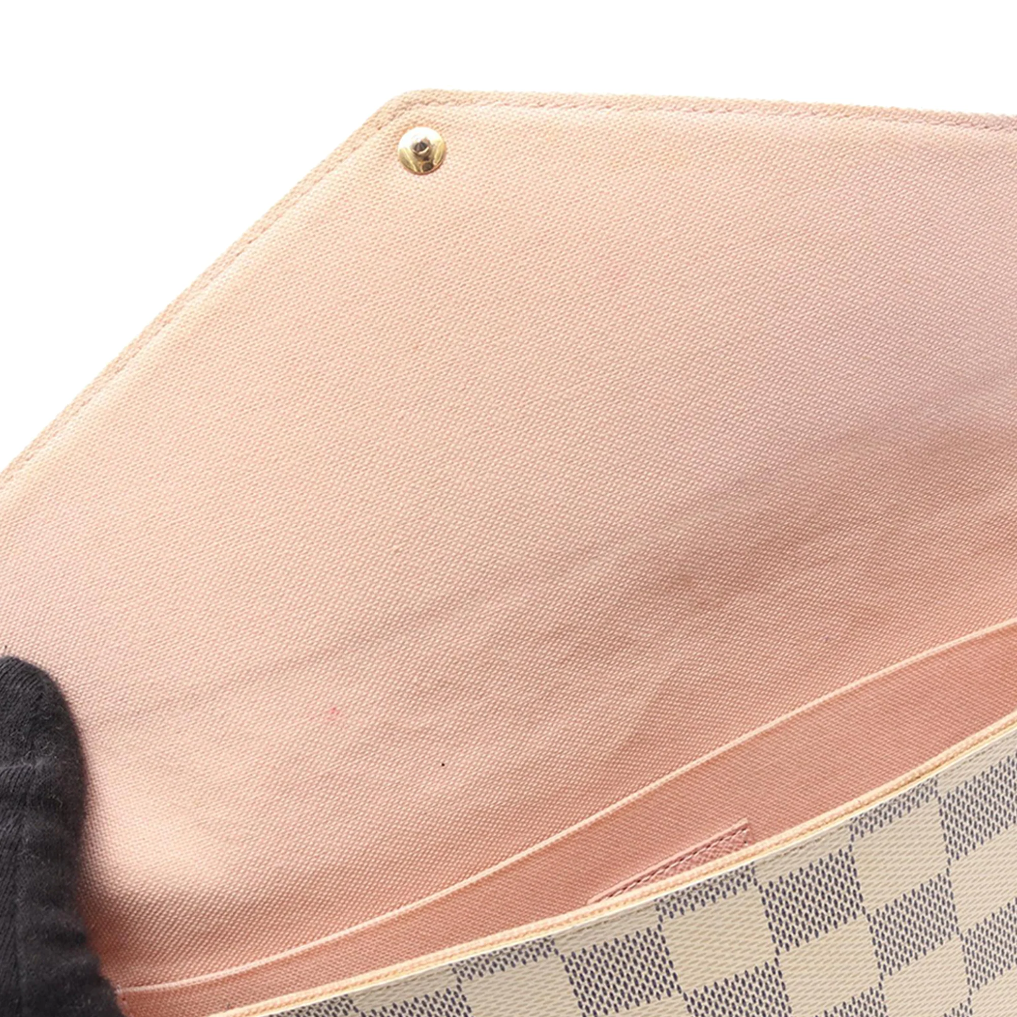 Louis Vuitton | Pre-Owned Damier Azur Pochette Felicie | White - Image 12
