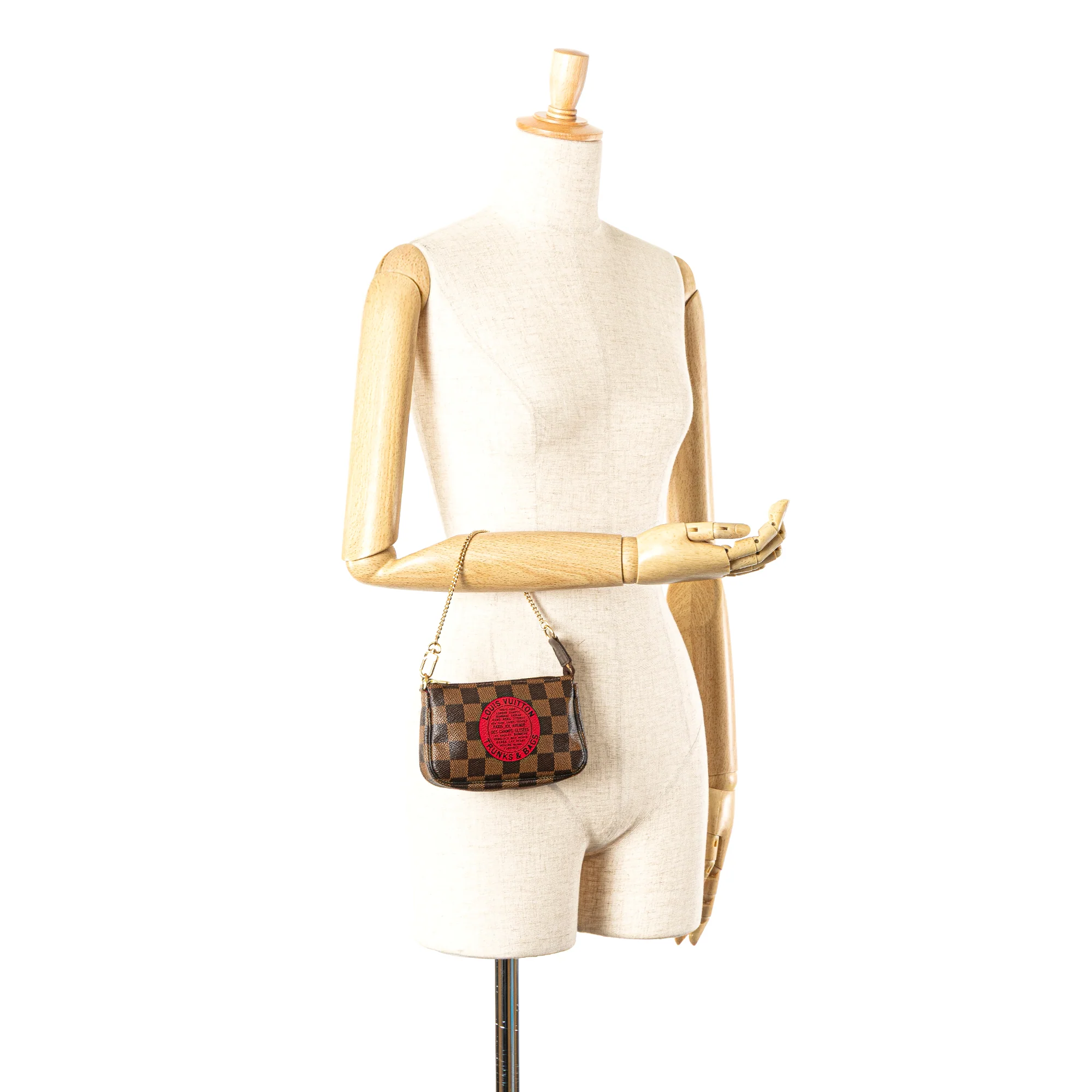 Louis Vuitton | Pre-Owned Damier Ebene Trunks and Bags Mini Pochette Accessoires - II | Brown - Image 4