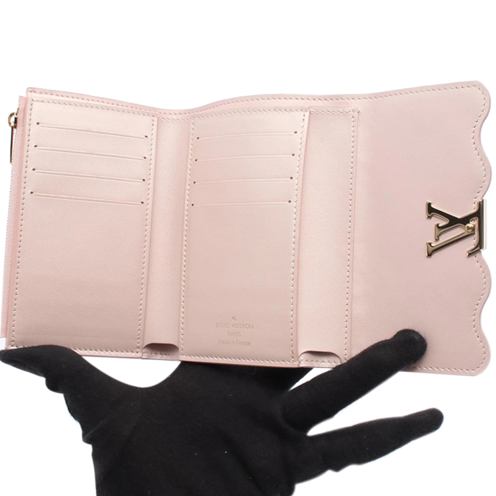Louis Vuitton | Pre-Owned Grained Calfskin By The Pool Capucines Compact Wallet | Pink - Image 3